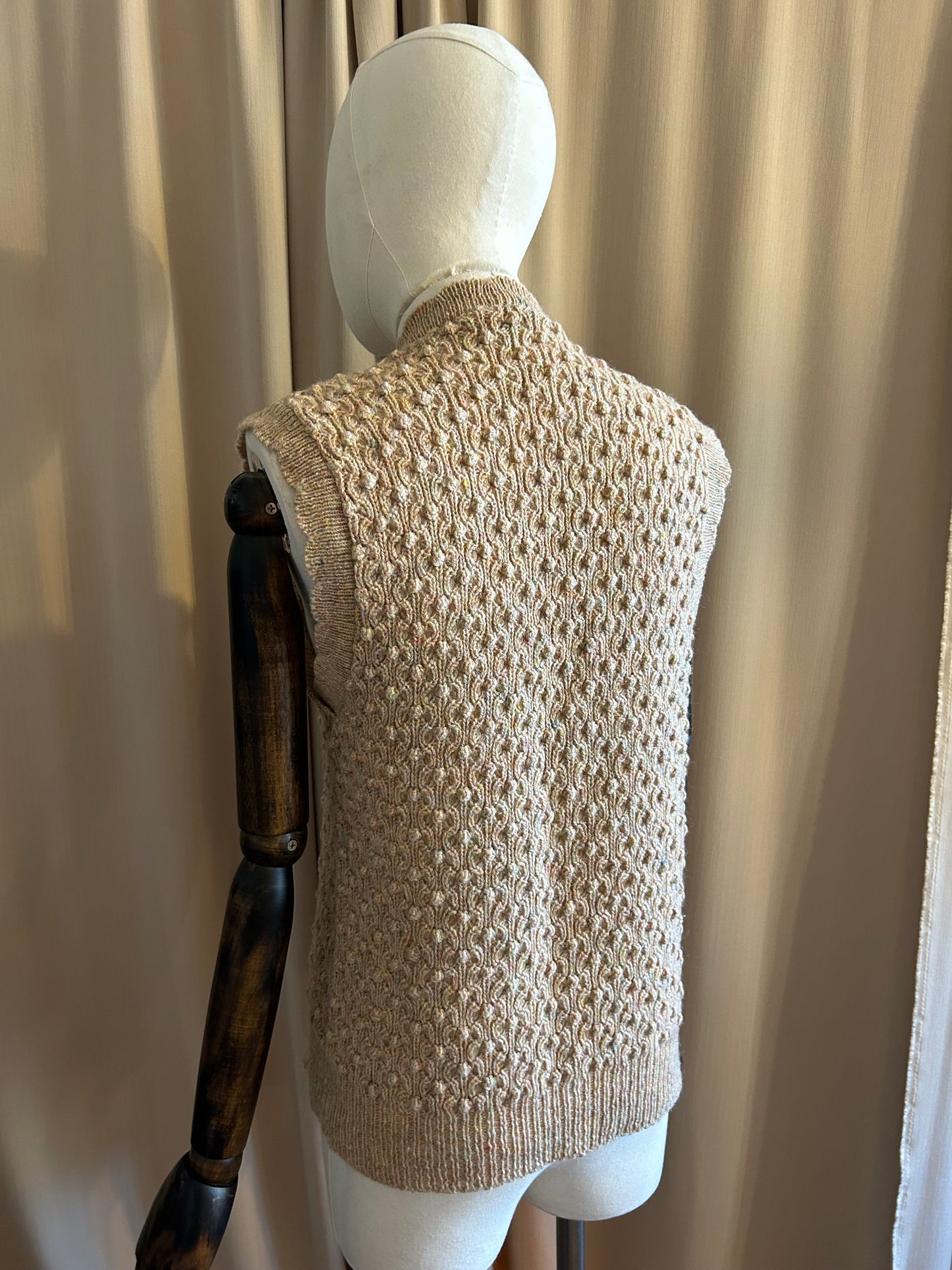 Caramel Popcorn Knit Waistcoat