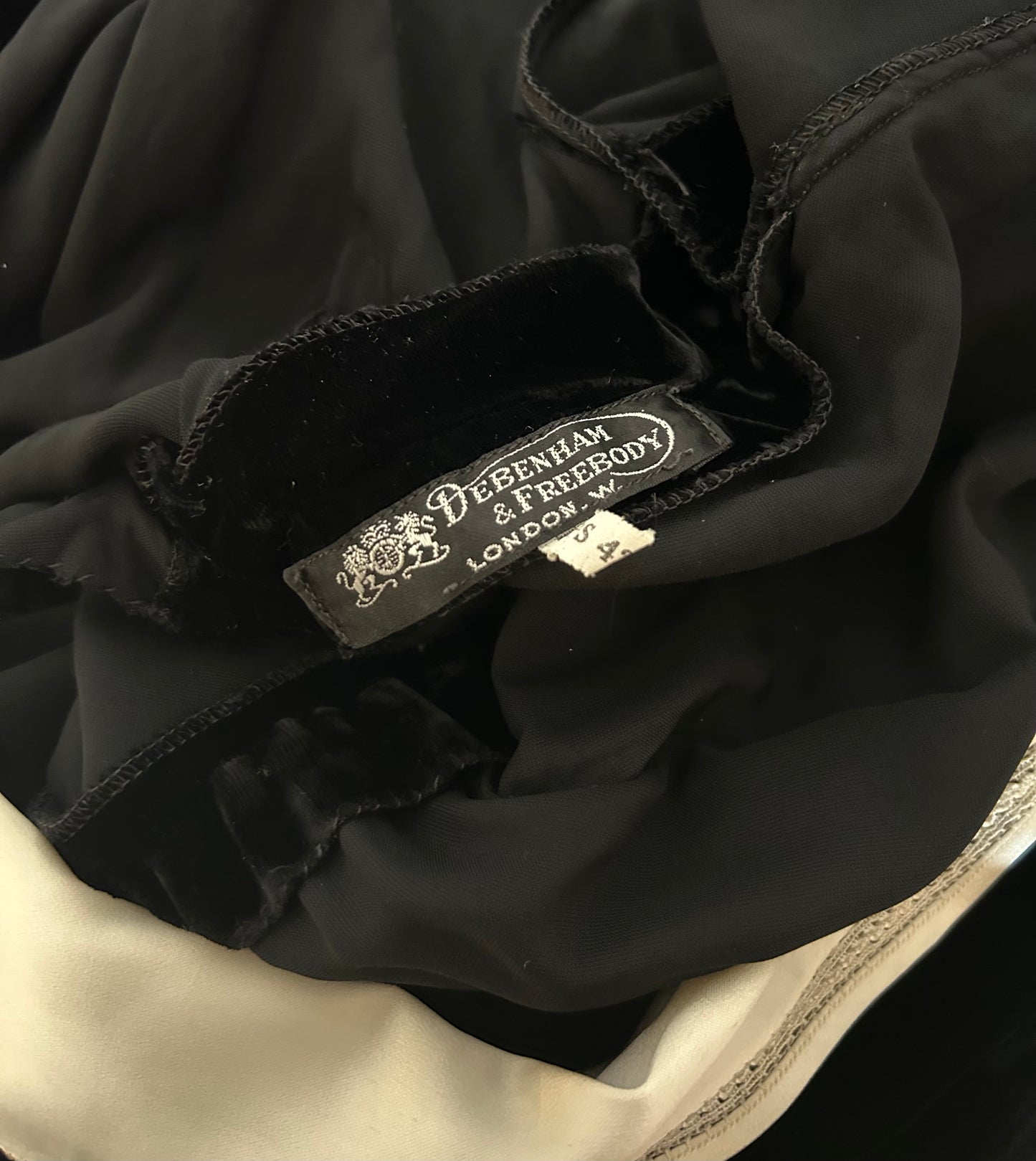 Antique Debenham & Freebody Velvet Gown