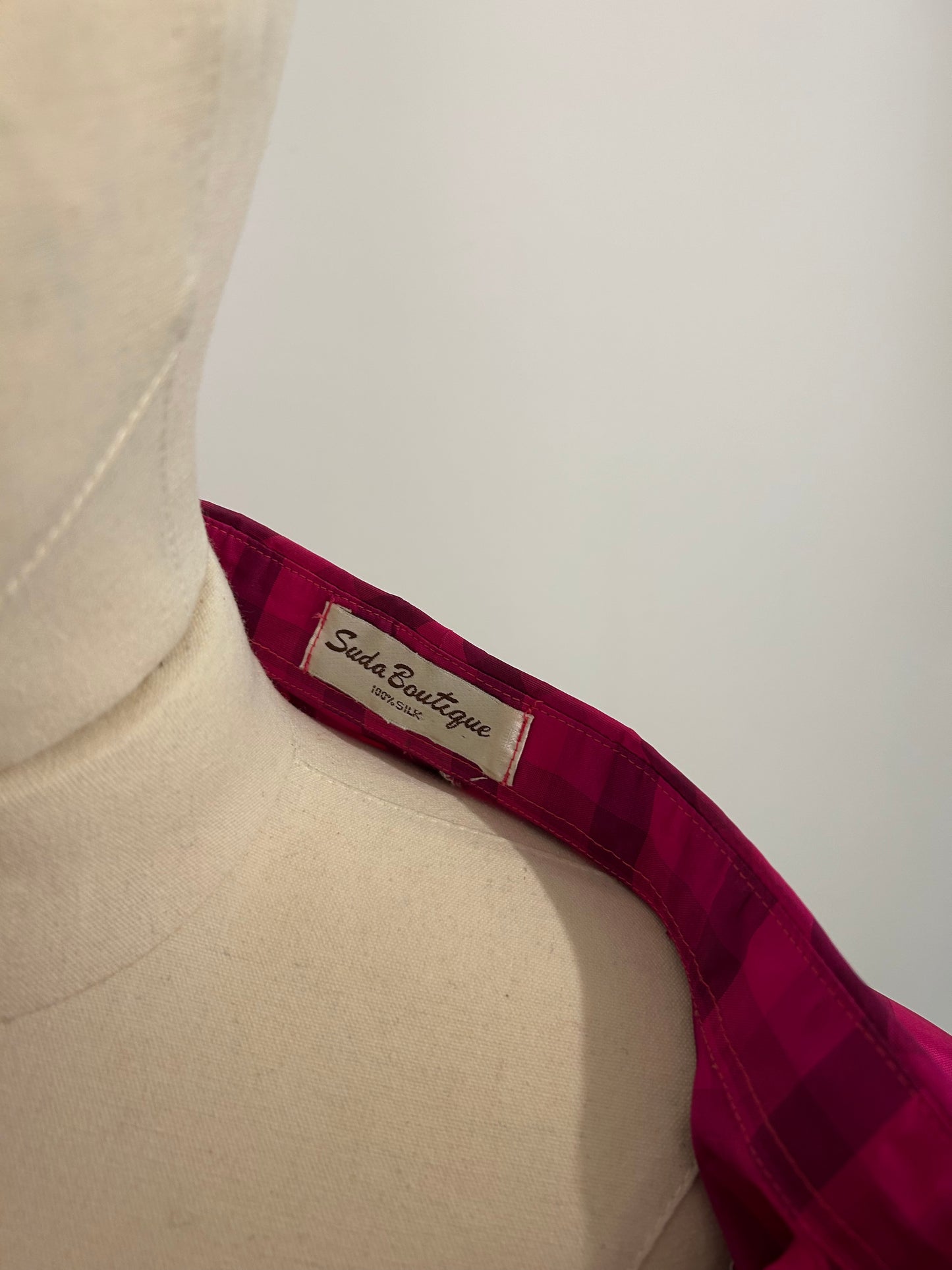 Pure Silk Pink Check Shirt