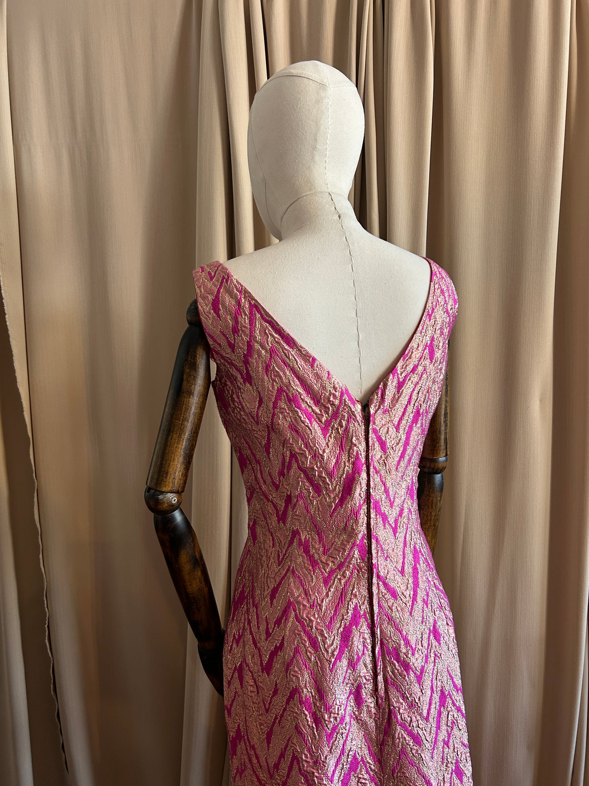 Metallic Pink and Gold Gown