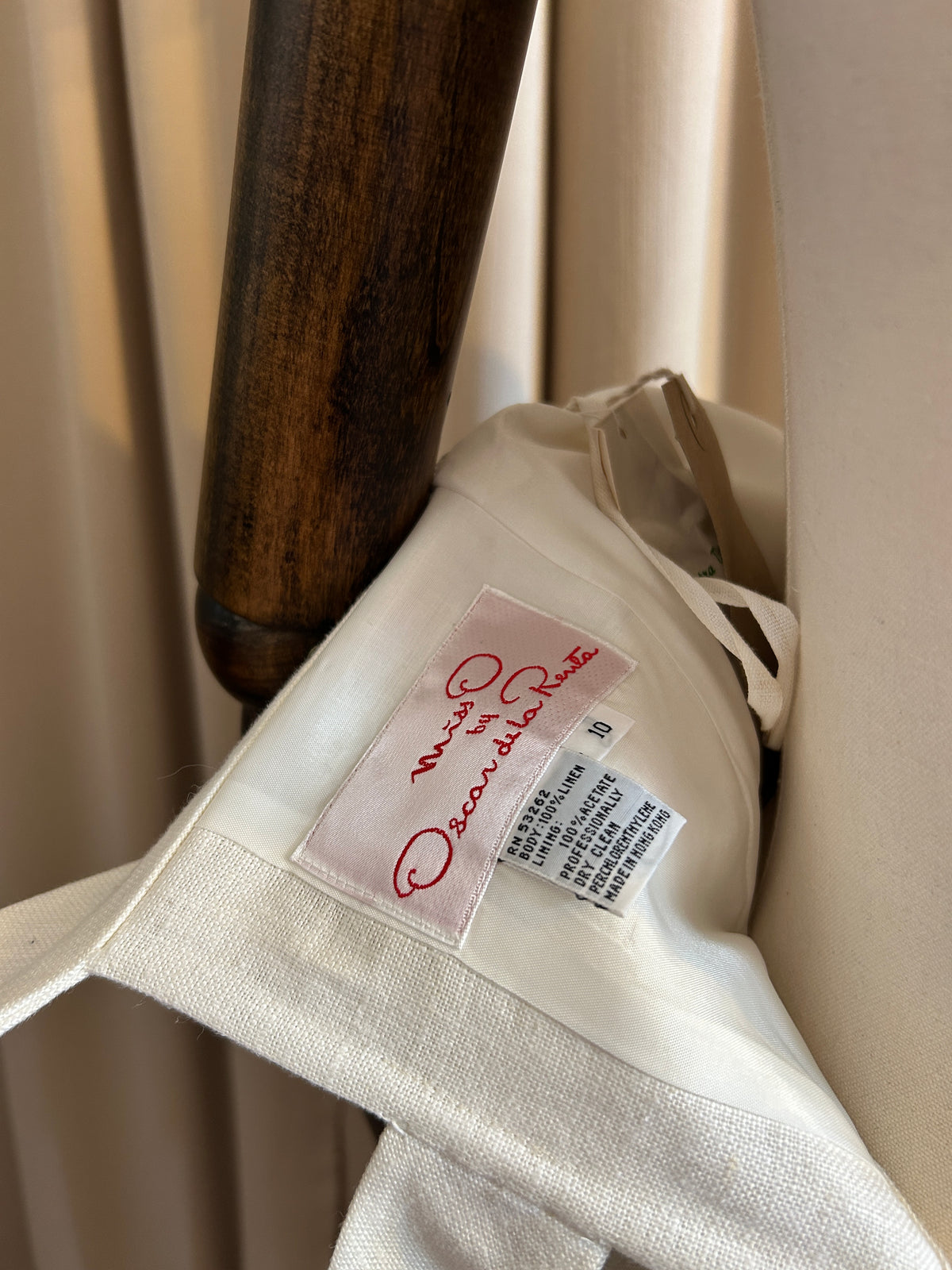 Oscar De La Renta linen Halter neck
