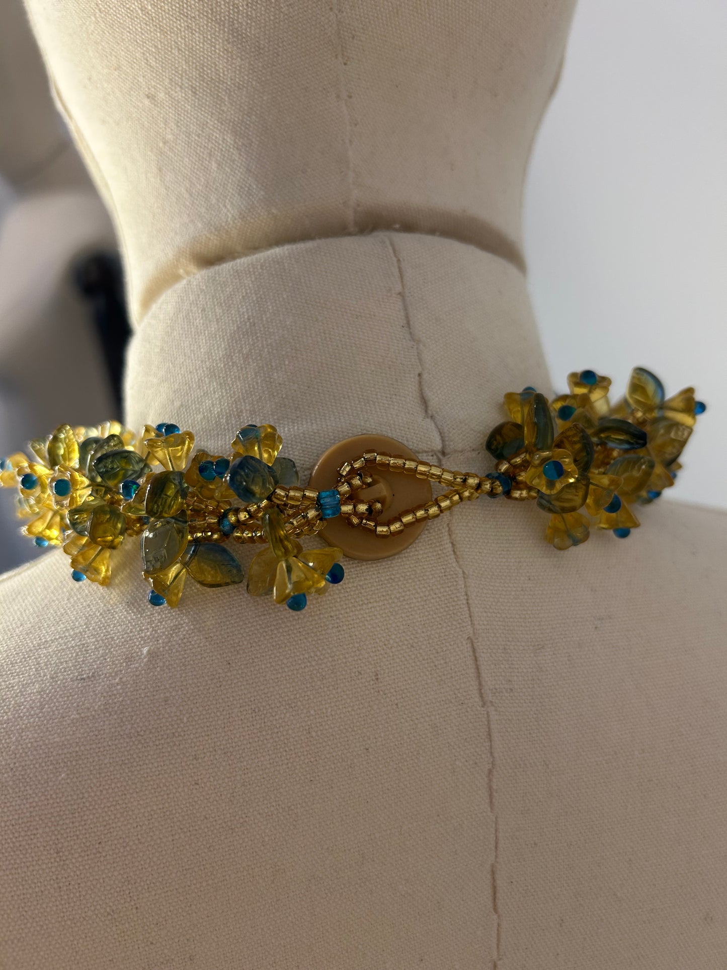 Yellow Beaded Necklace