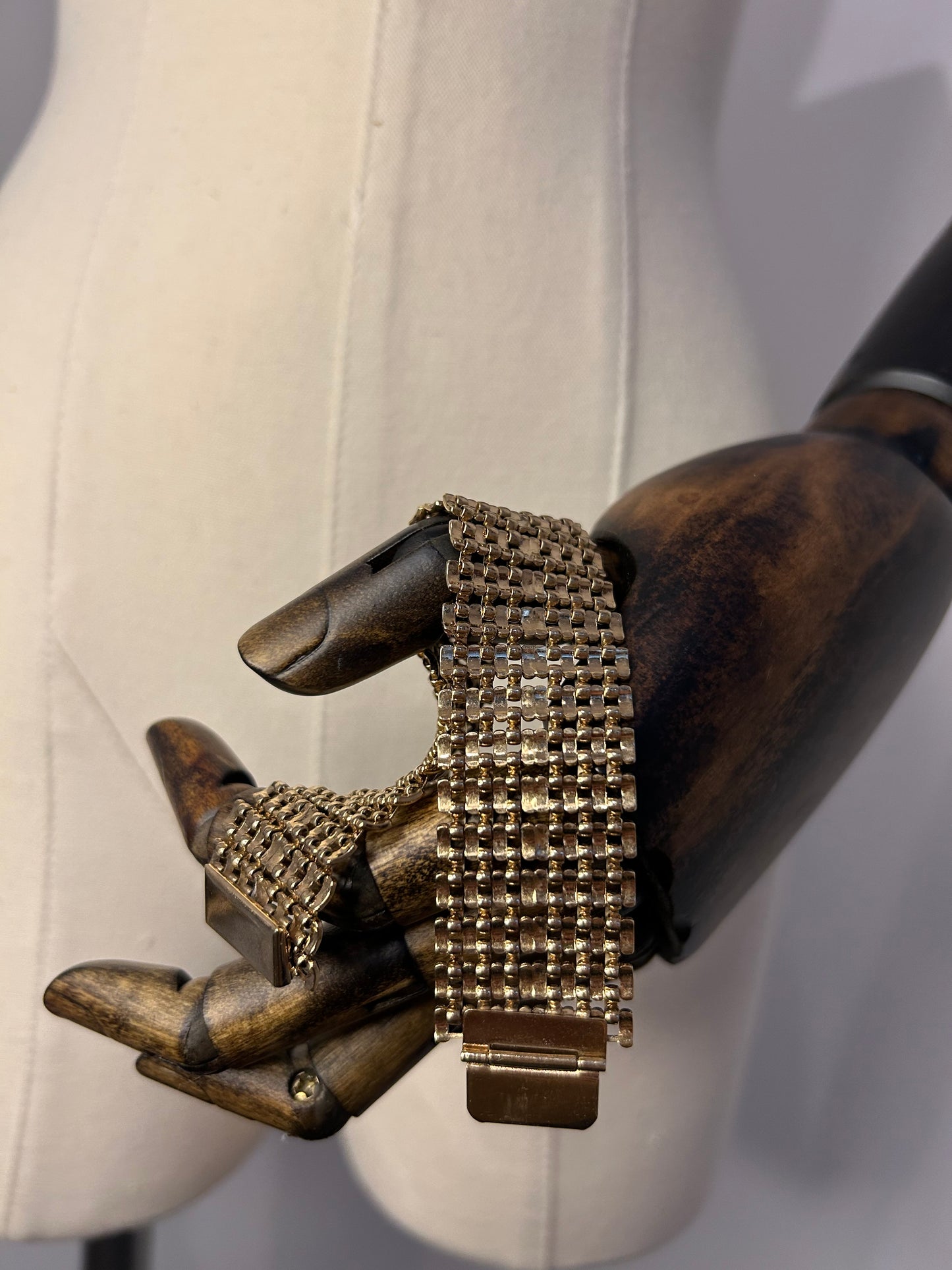 Statement Gold Tone Chain Link Bracelet