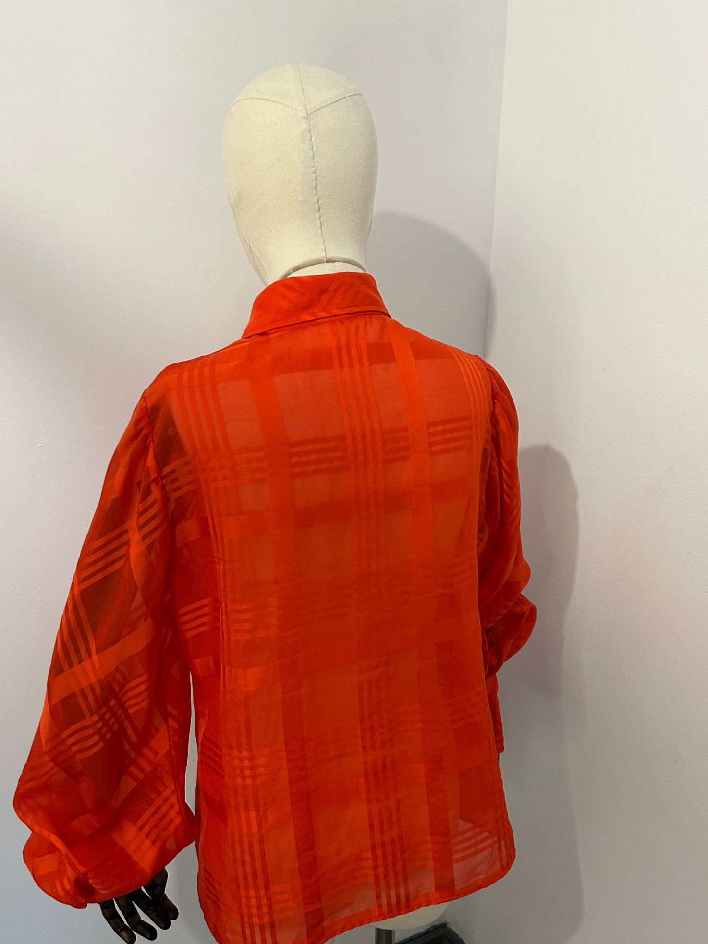 Balloon Sleeve Tomato Blouse