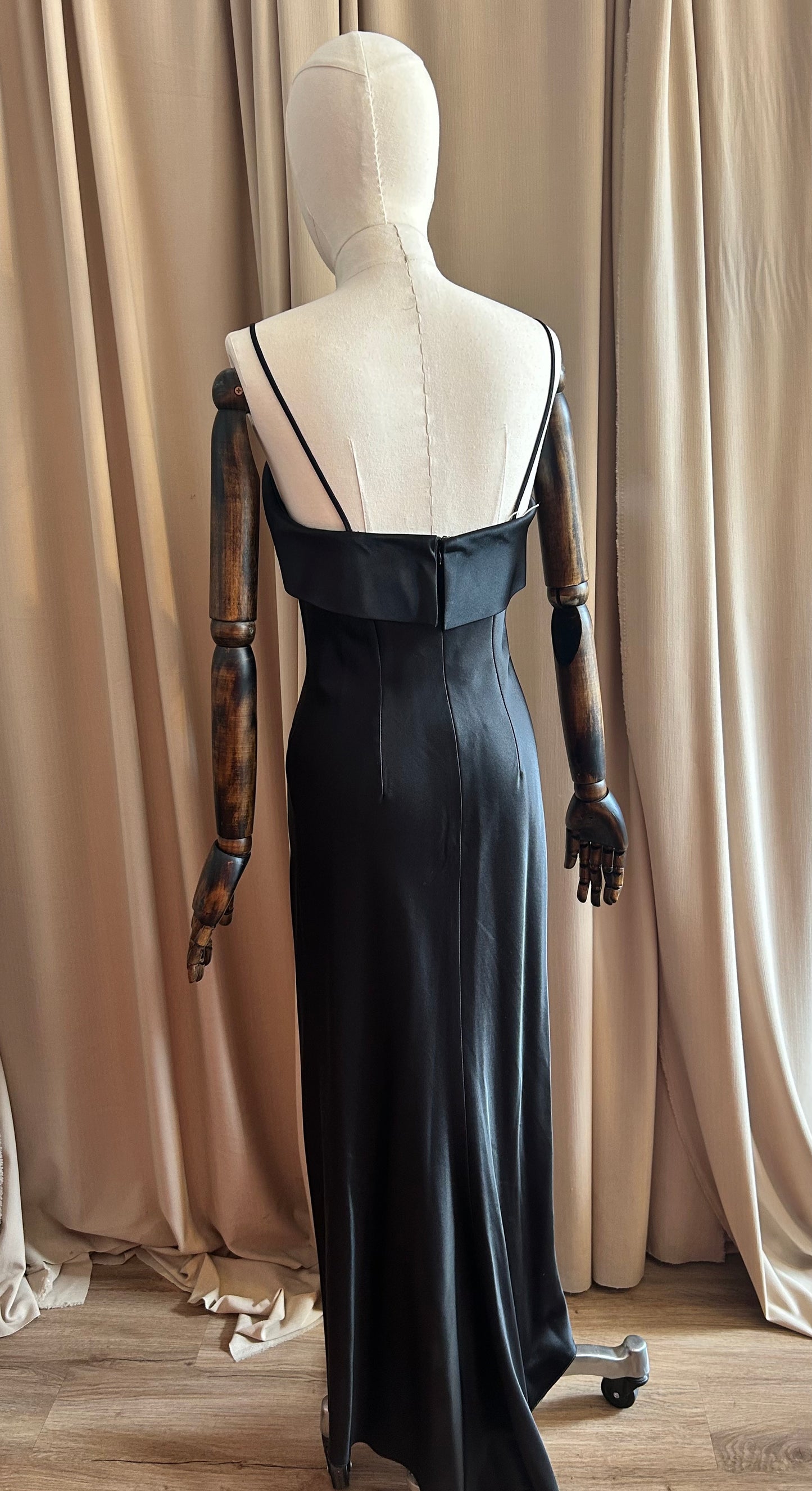 Black Satin Gown