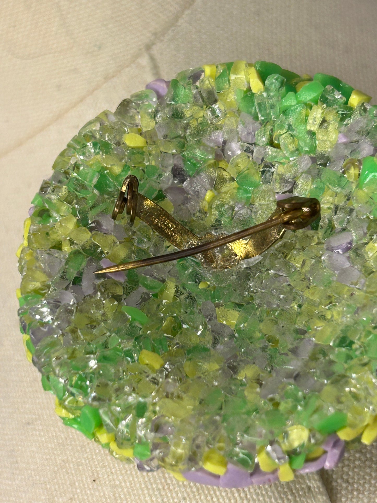 West German Rubber Brooch