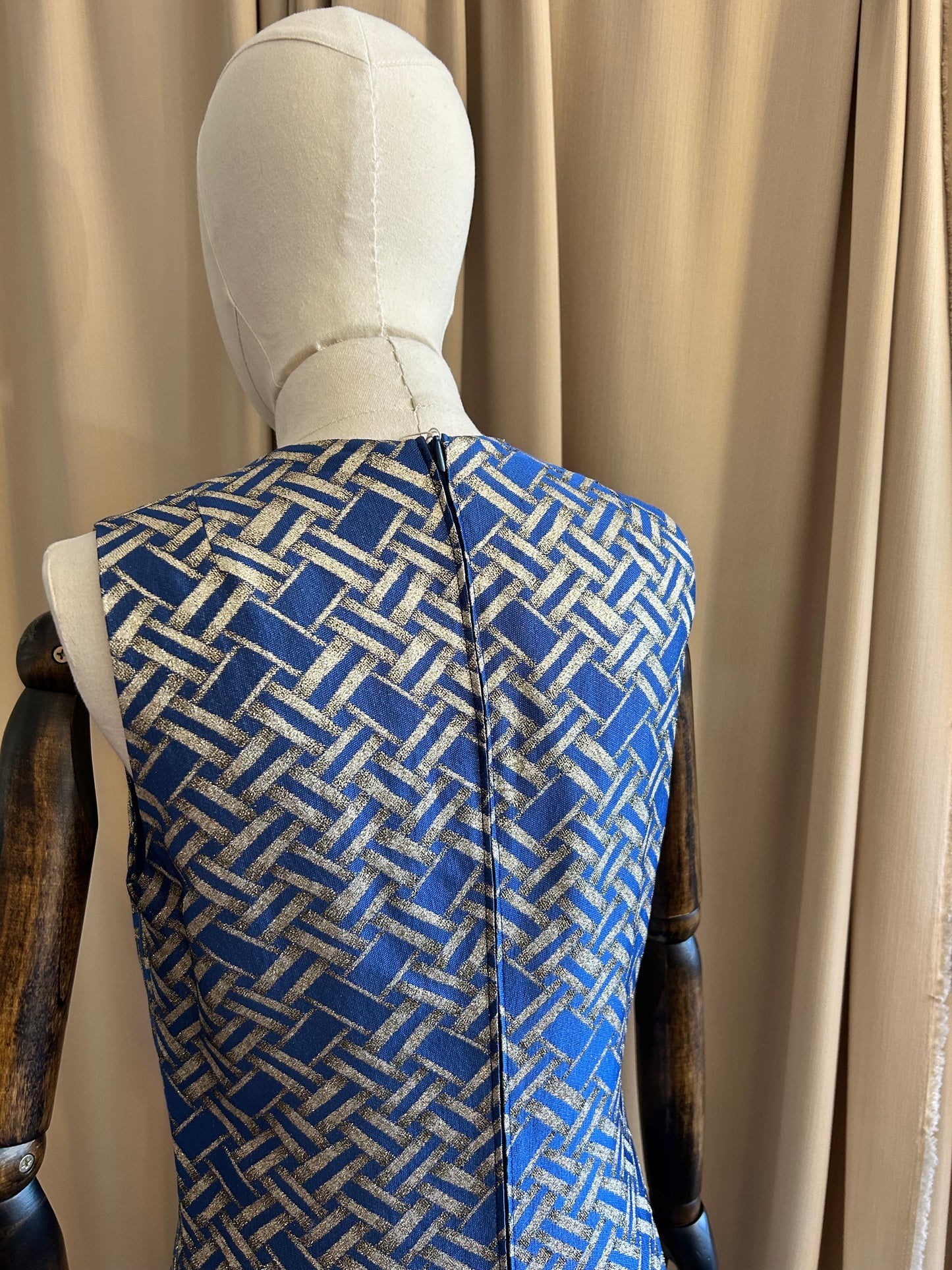 Blue and Gold 60s Gown