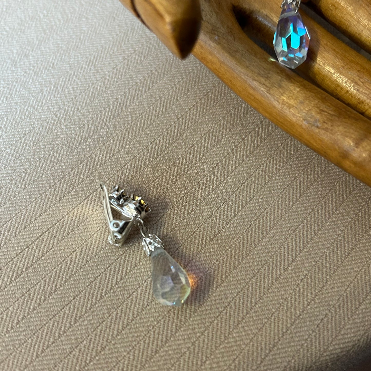 Aurora Borealis Drop Clip ons