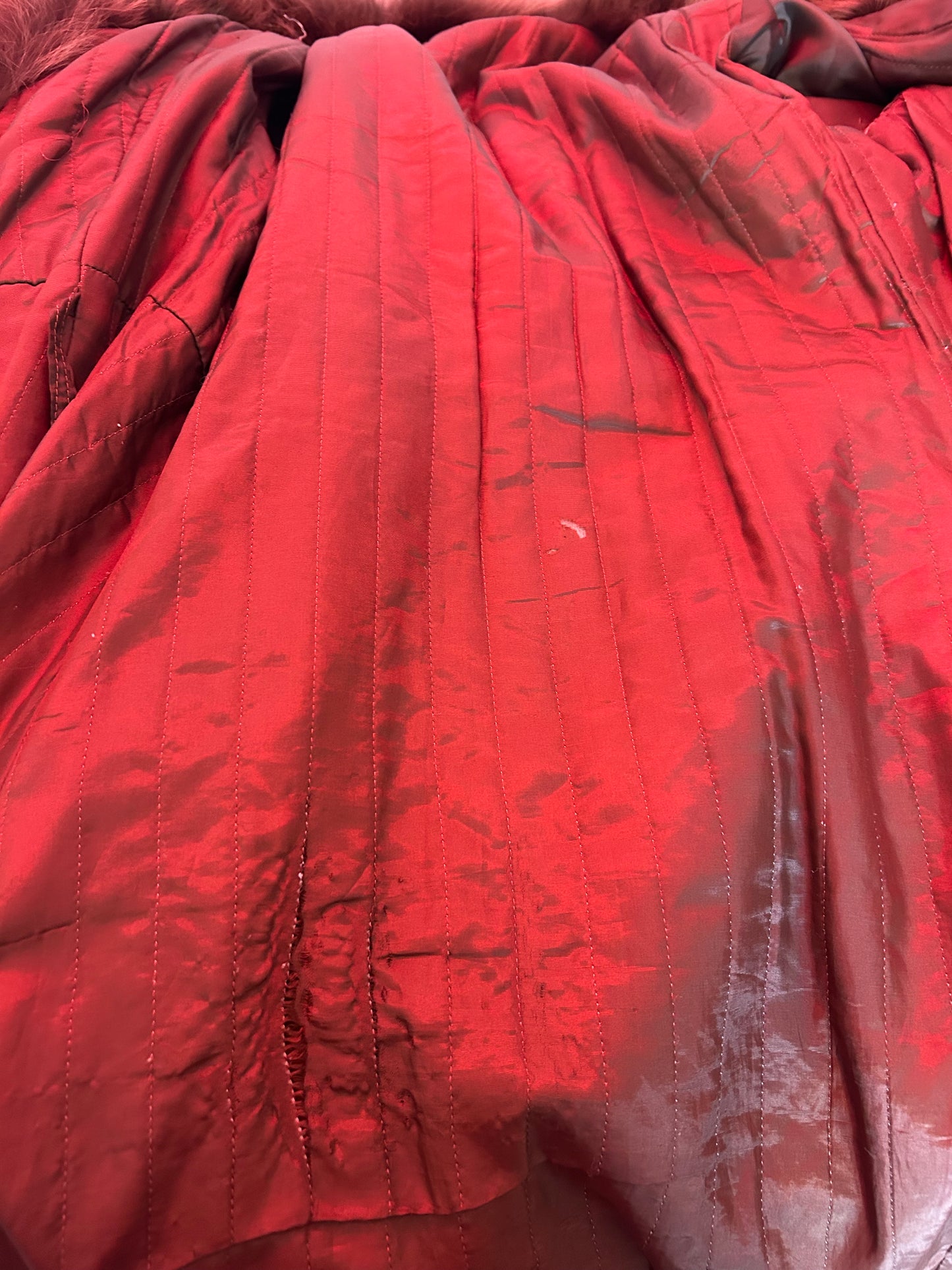 1970s Leather and Fox Fur Penny Lane Coat