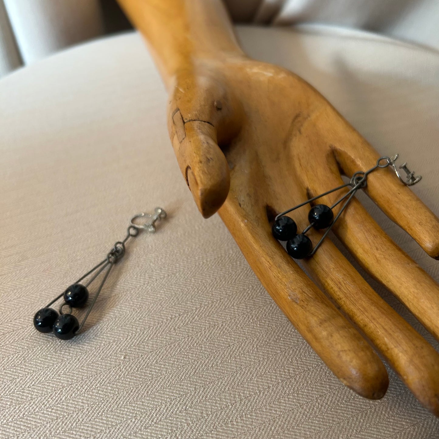 Black Droplet Earrings