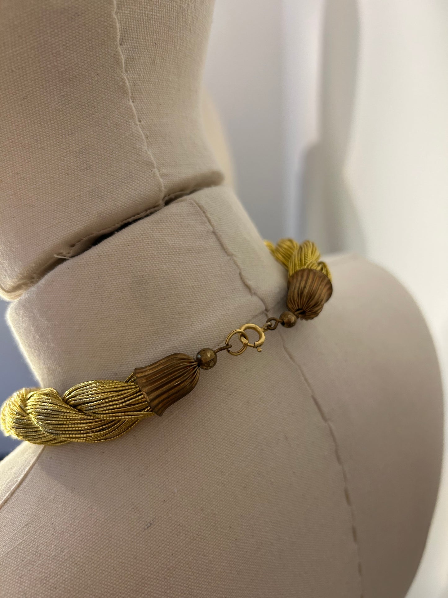 Gold Thread Knot Necklace
