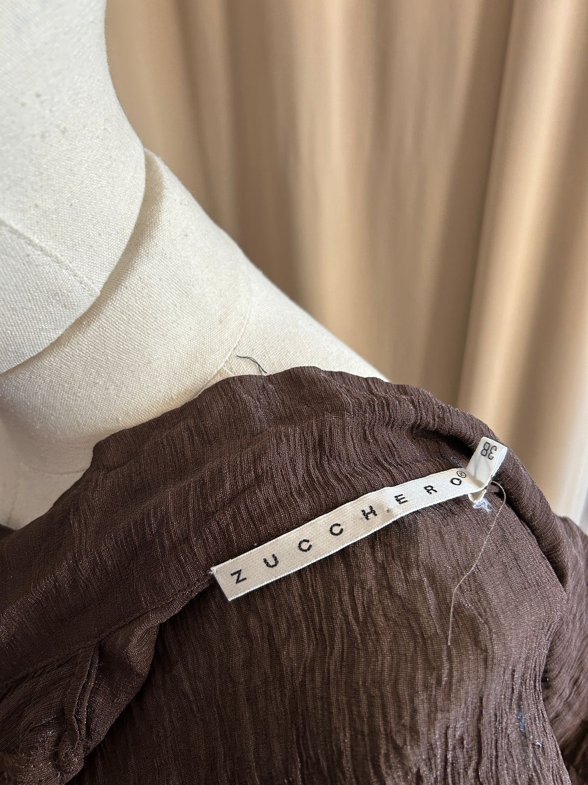 Brown Crinkle Shirt