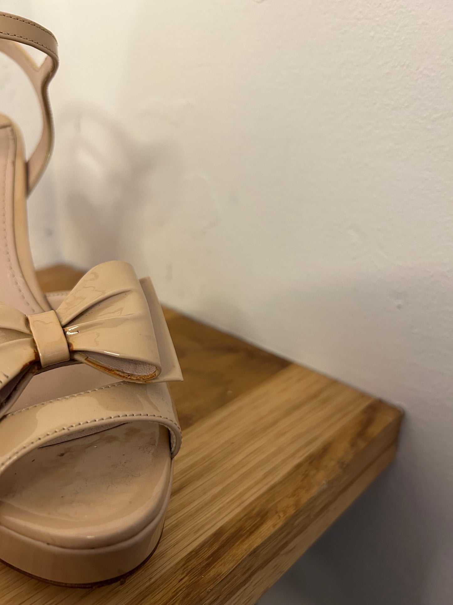 Miu Miu Patent Nude Platform Heels