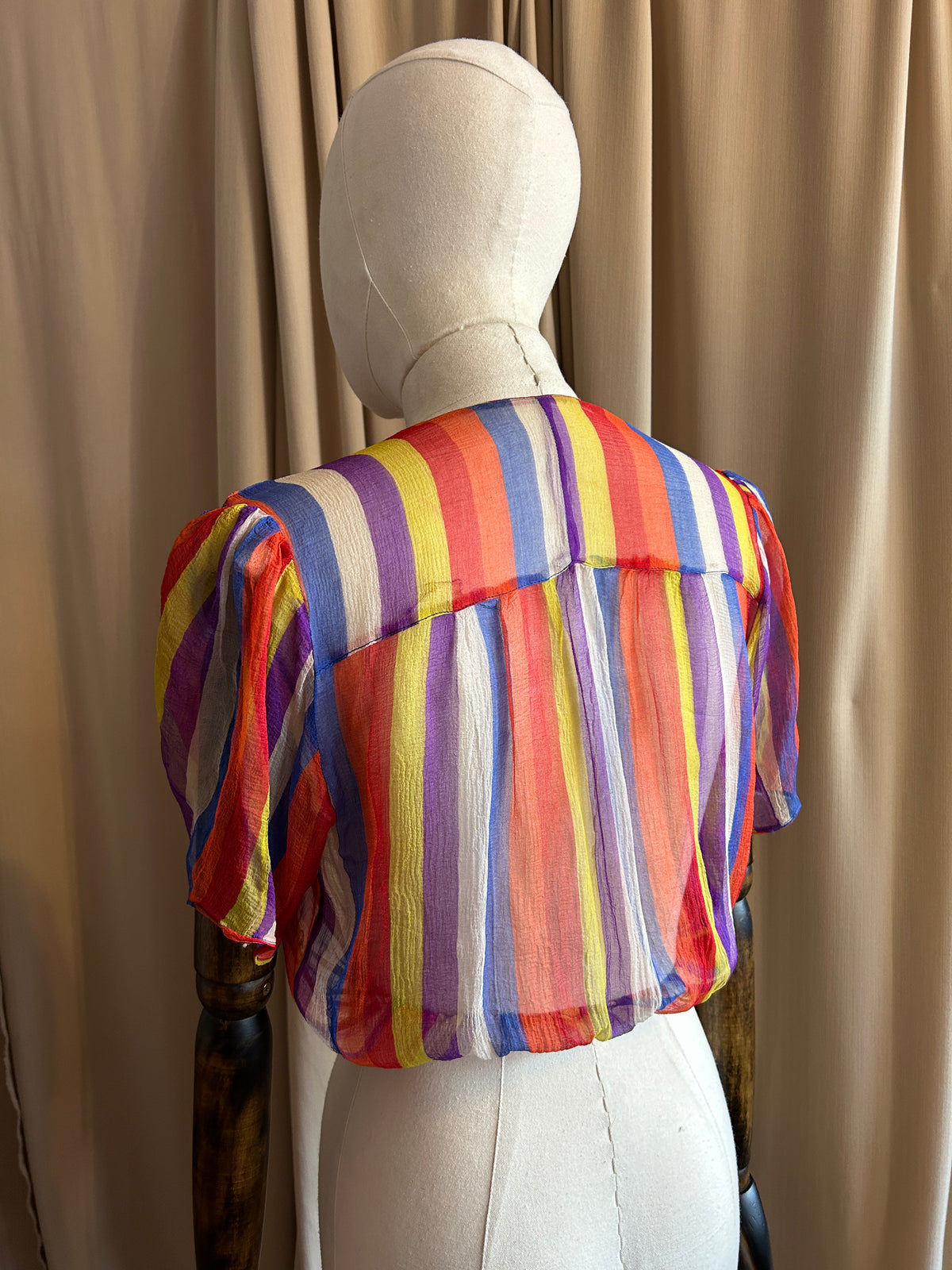 30s Rainbow Sheer Silk Chiffon