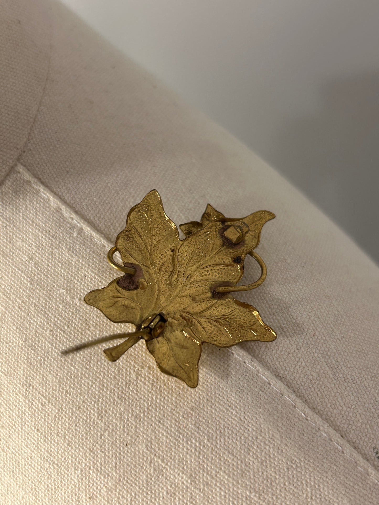 Leaf and Flowers Brooch