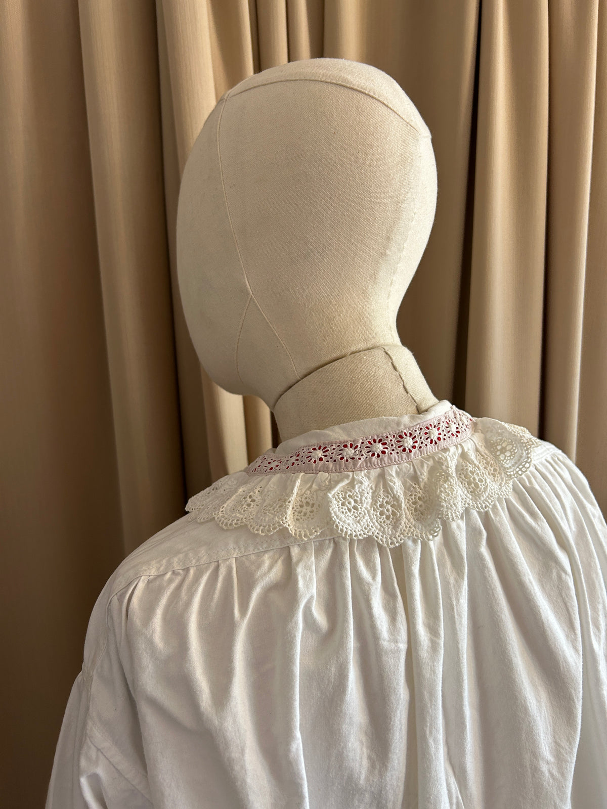 French Nightgown with Red Banding