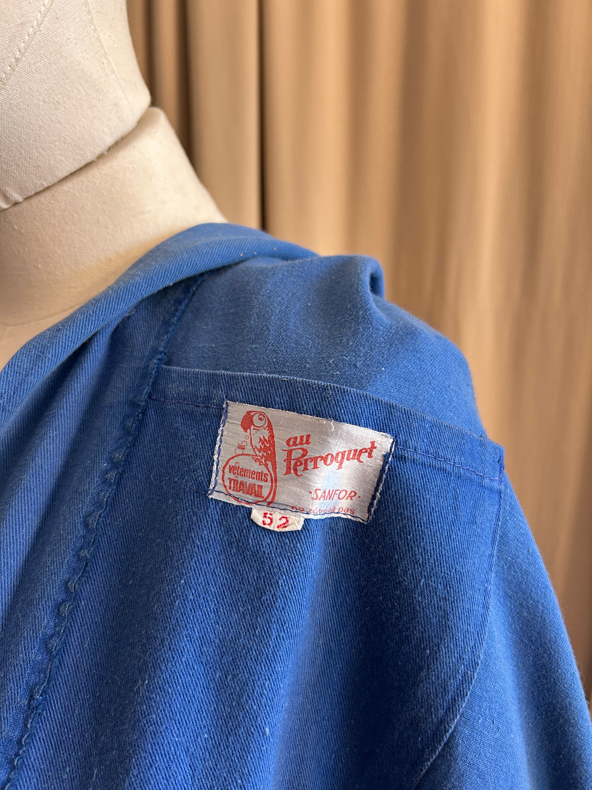 Distressed French Longline Workwear Jacket