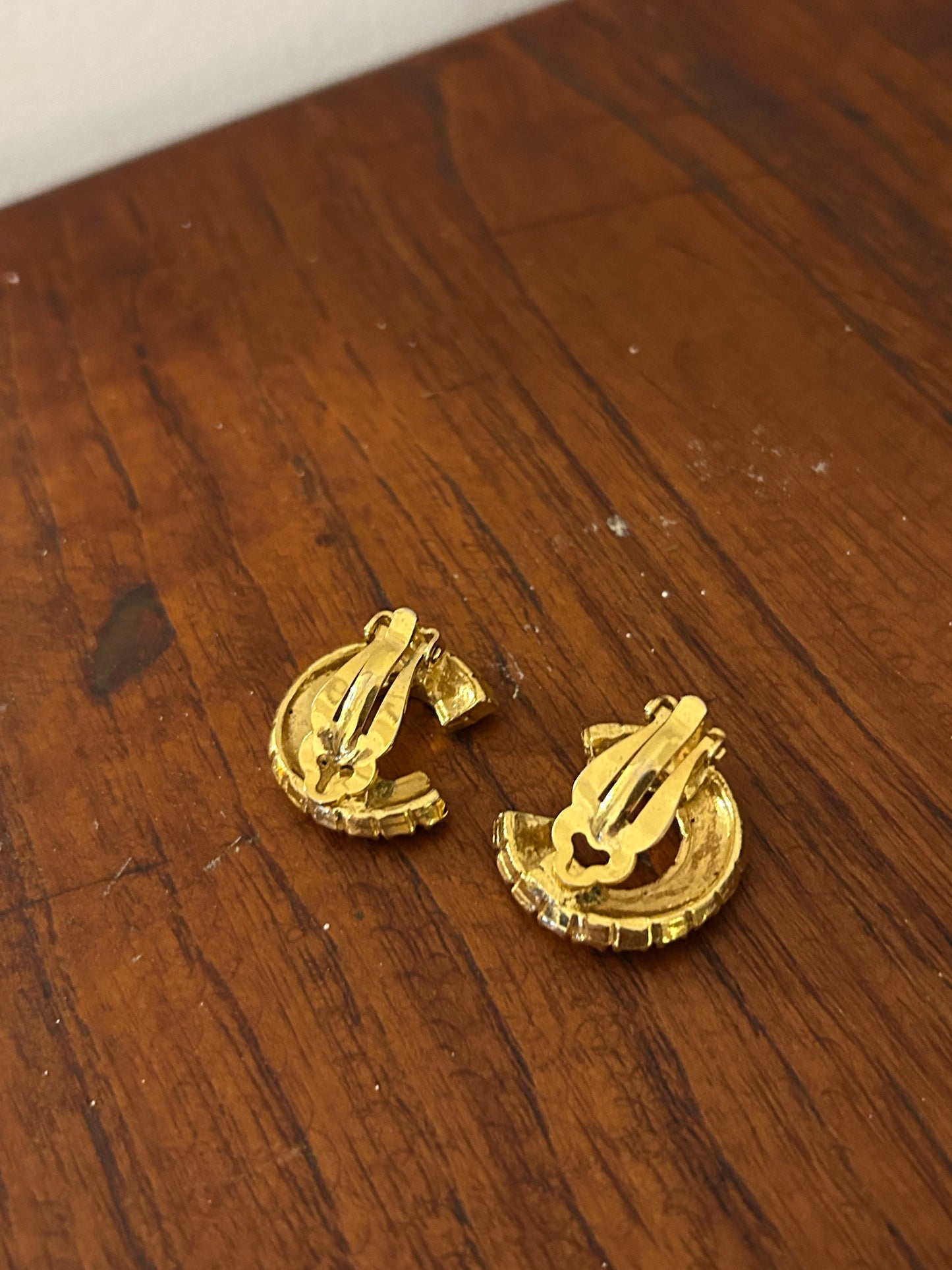 Diamanté ‘C’ Clip On Earrings