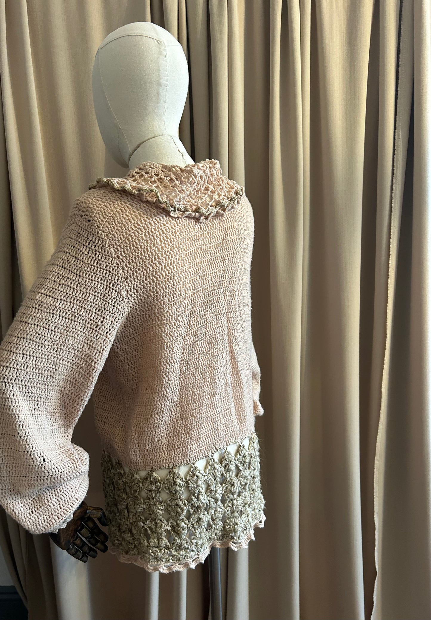 Double Collared Handknit Jumper