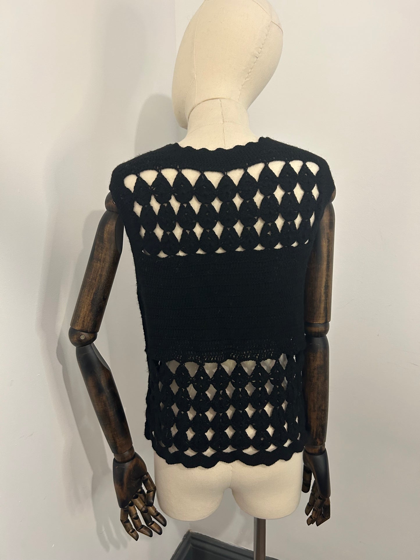 Black Hand Crochet Tank