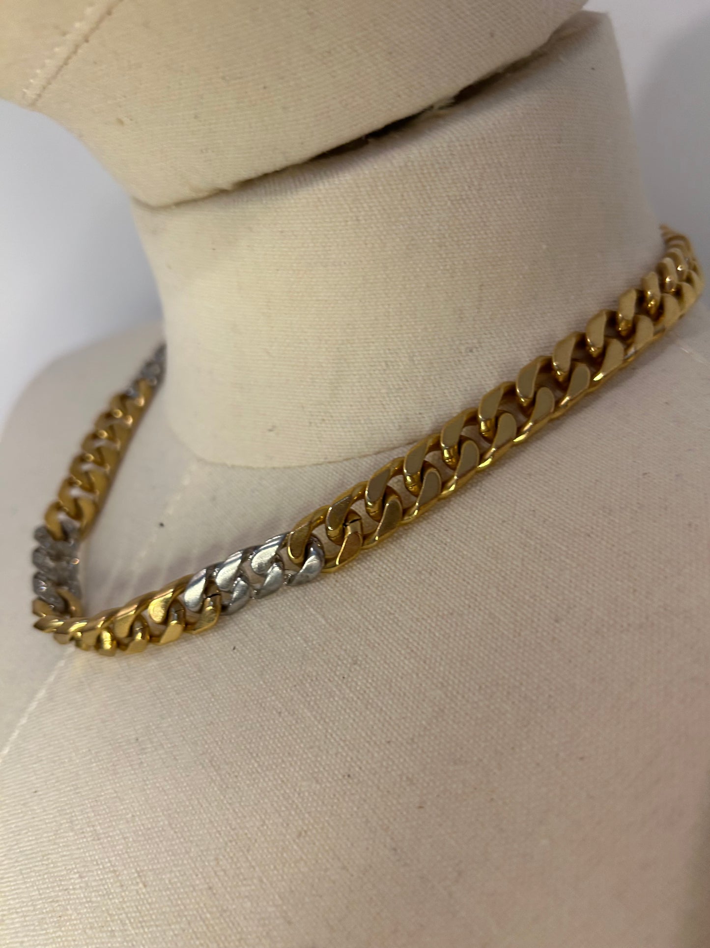 Gold Tone Curb Chain