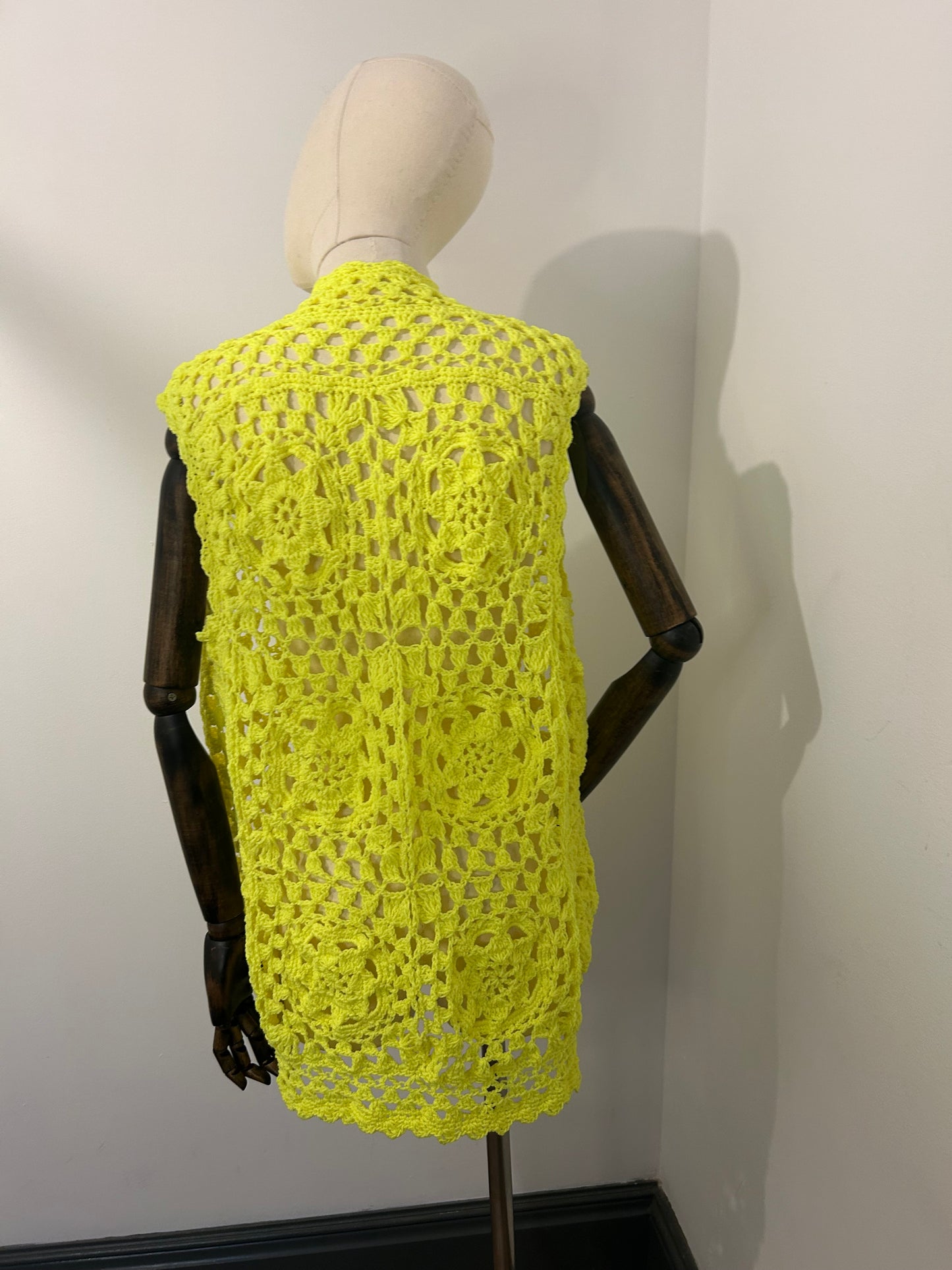 Neon Crochet Cardigan Tank