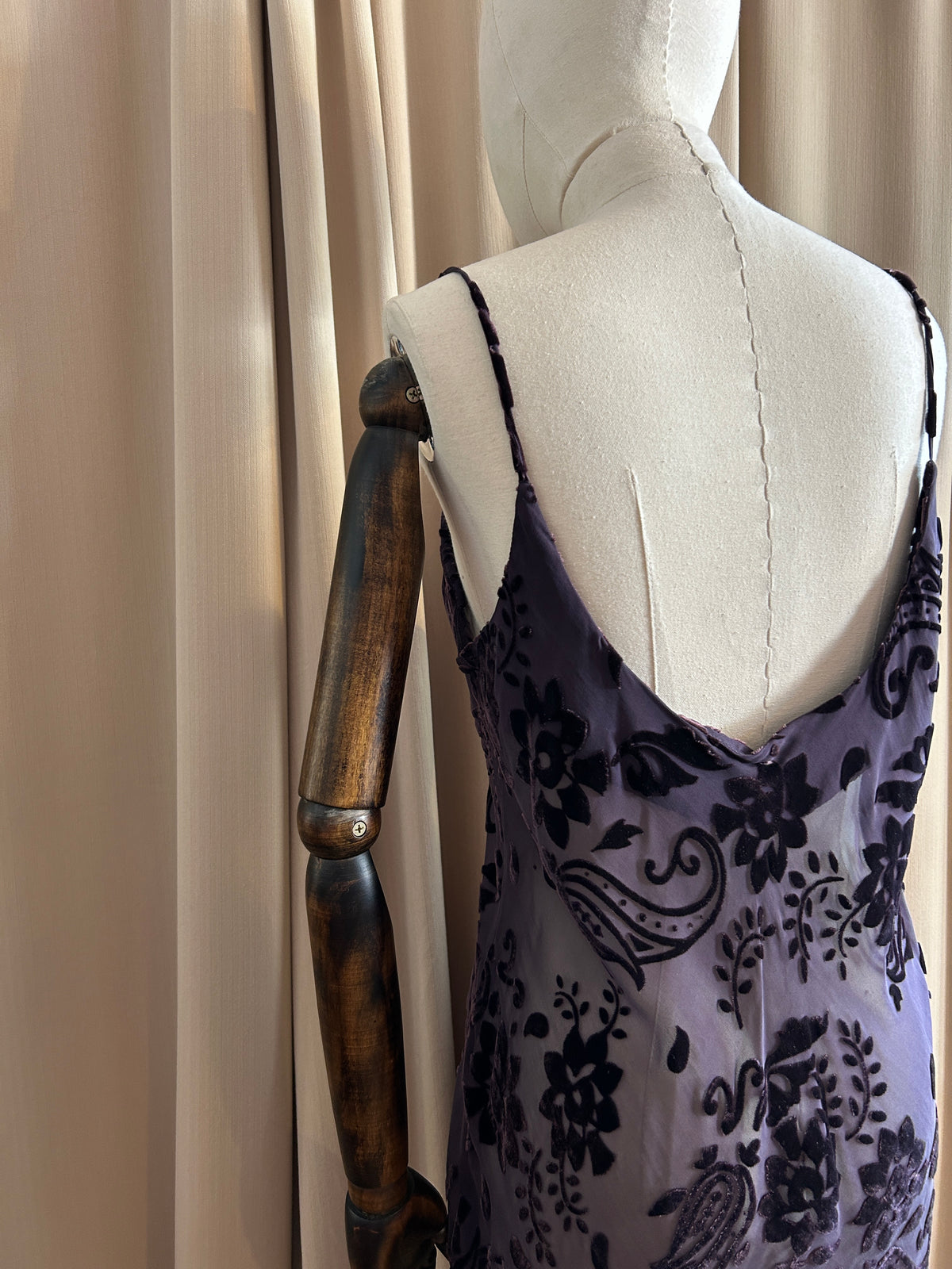 90s Devoré Bias Cut Gown