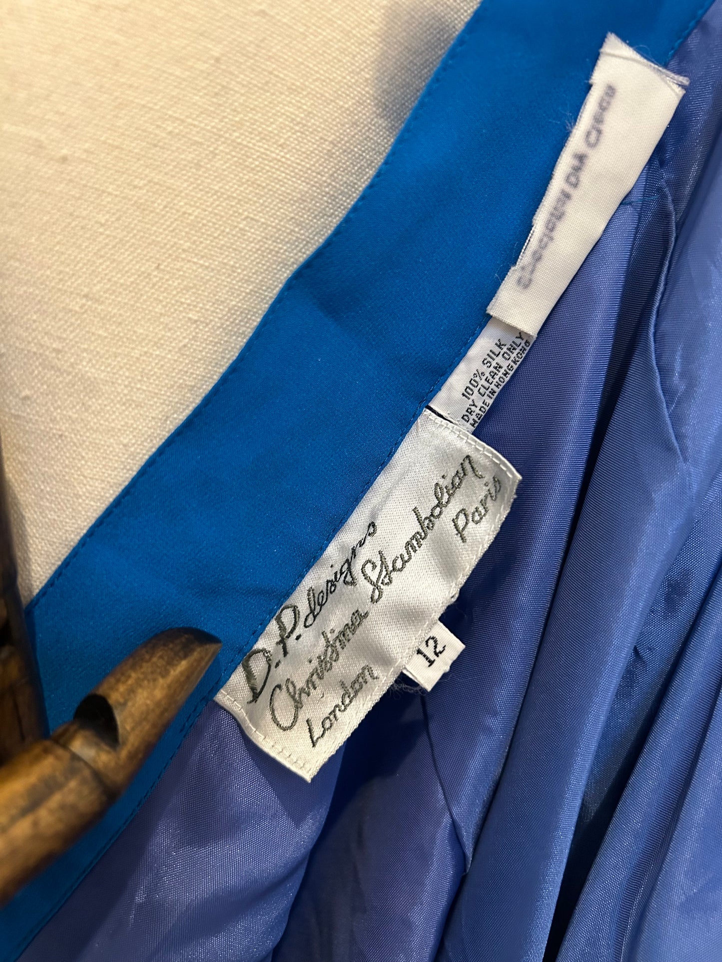 Electric Blue Silk Trousers by Christina Stambolian