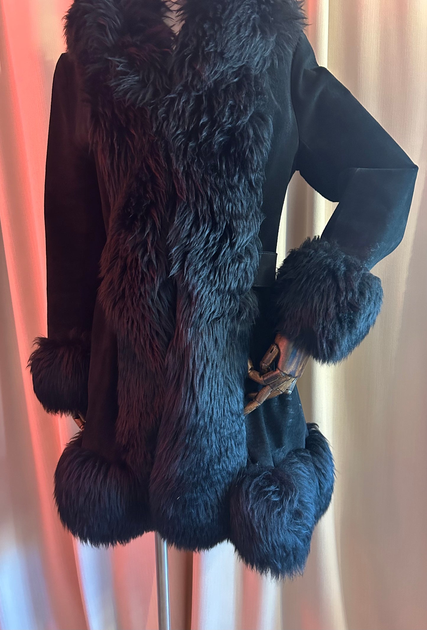 Black Suede Penny Lane Coat