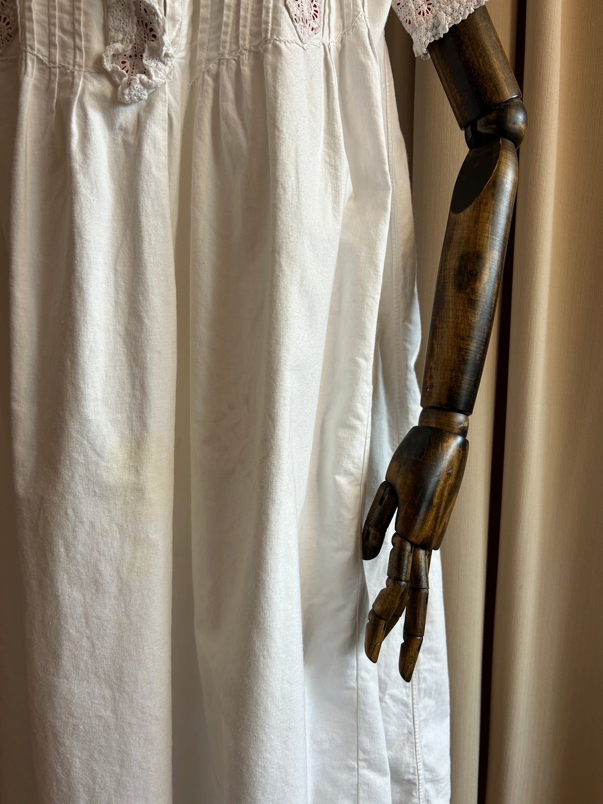 French Nightgown with Red Banding