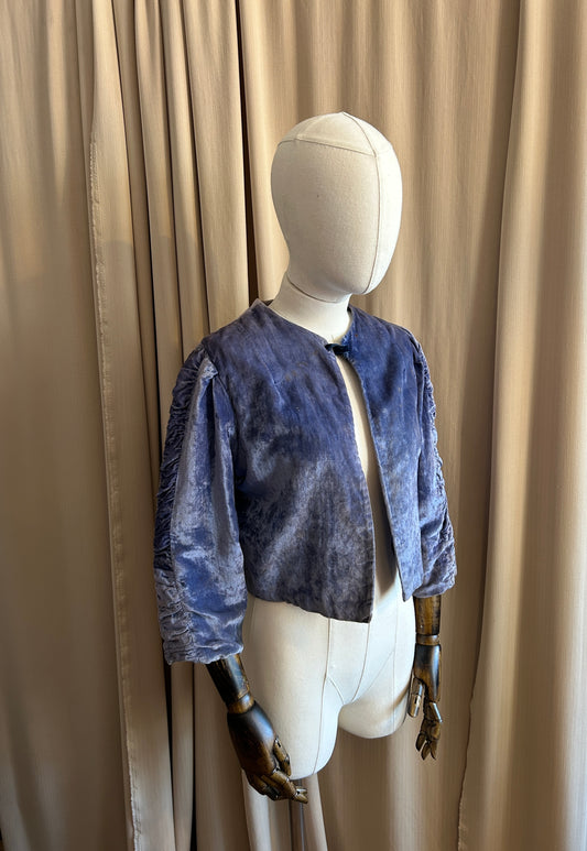 Sky Blue Velvet Jacket
