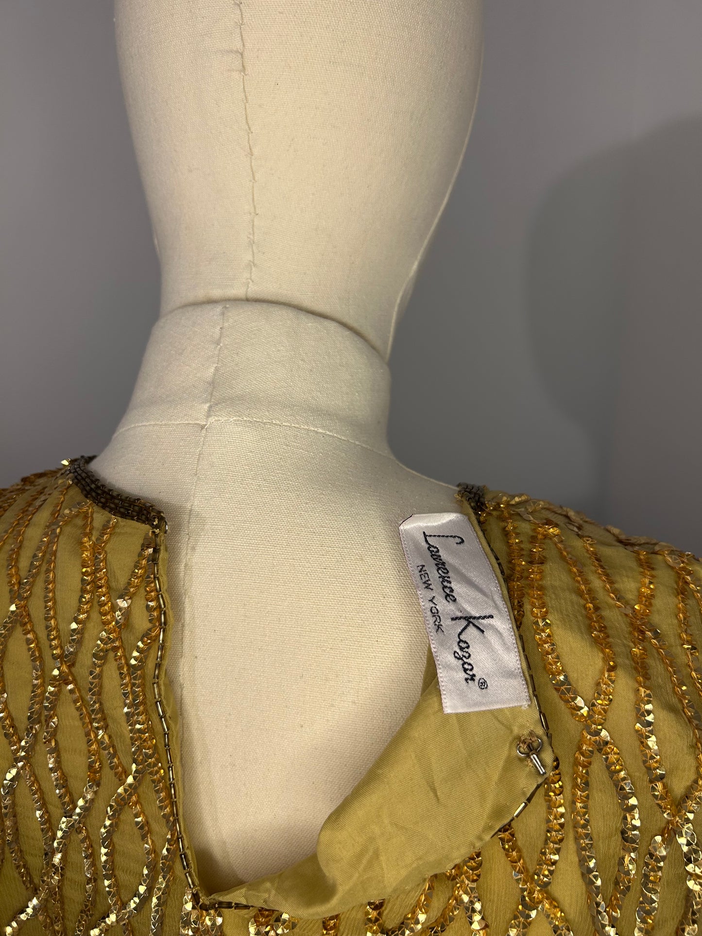 Gold Sequin Short Sleeve Top