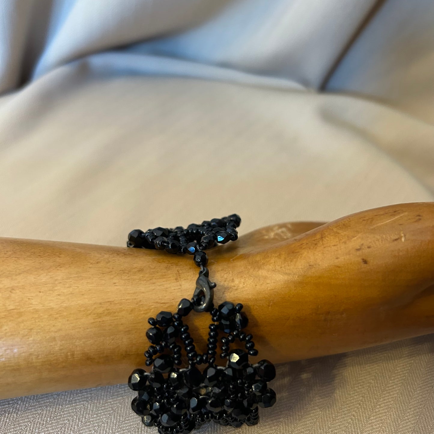 Black Beaded Bracelet