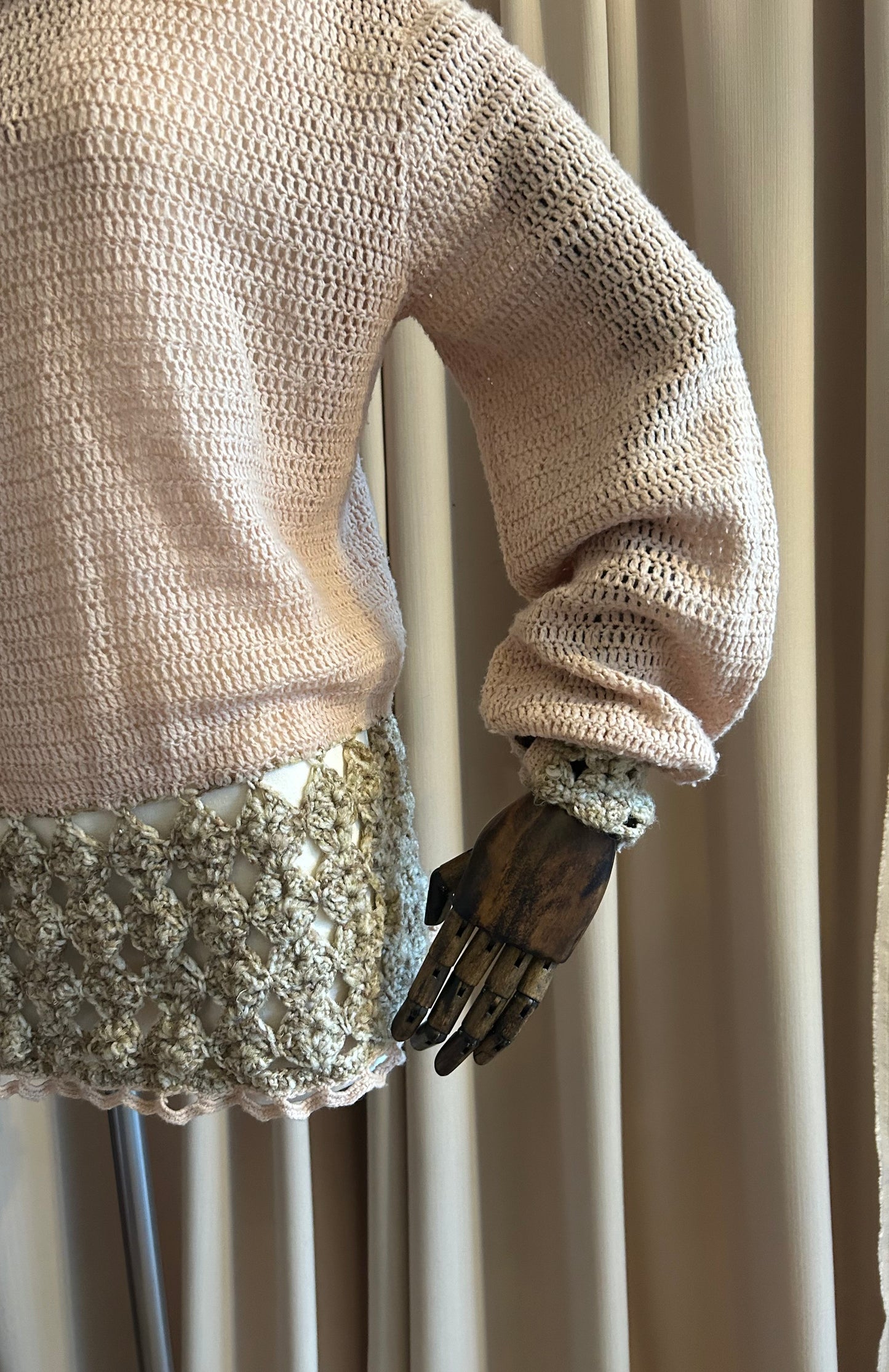 Double Collared Handknit Jumper