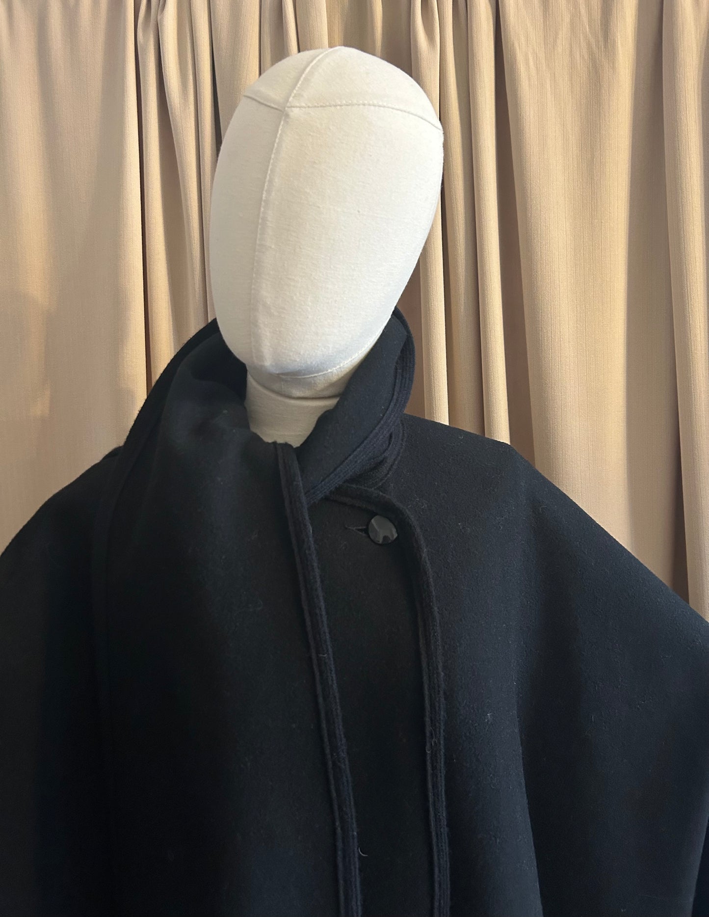 Black Wool Cape
