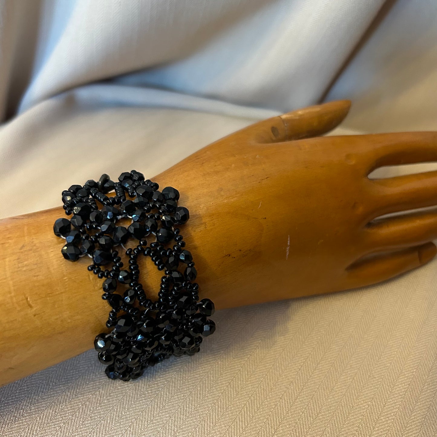 Black Beaded Bracelet
