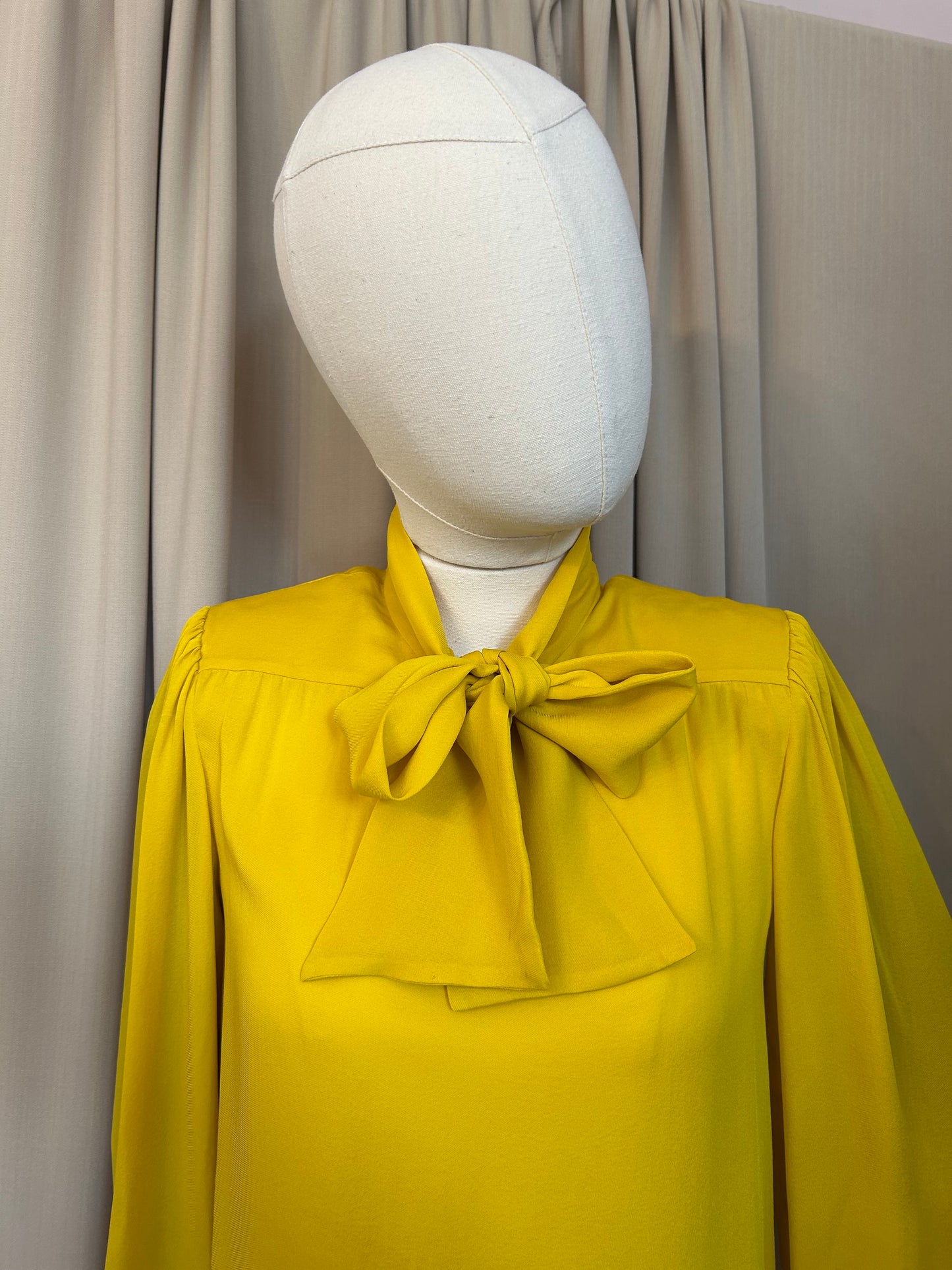 Maison Margiela Silk Pussy Bow Blouse