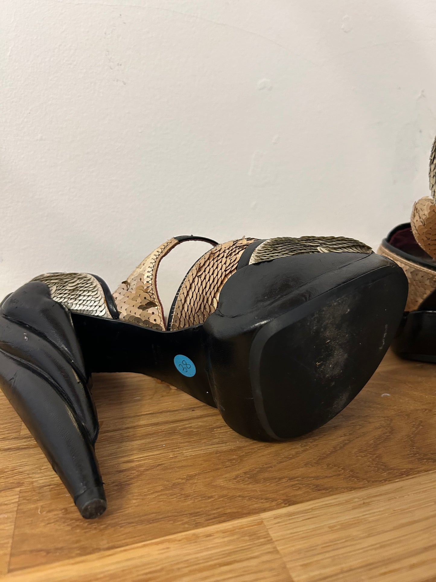 Miu Miu Sequin Platforms