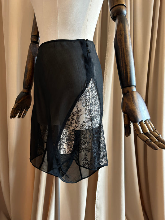 Black Silk Tap Shorts
