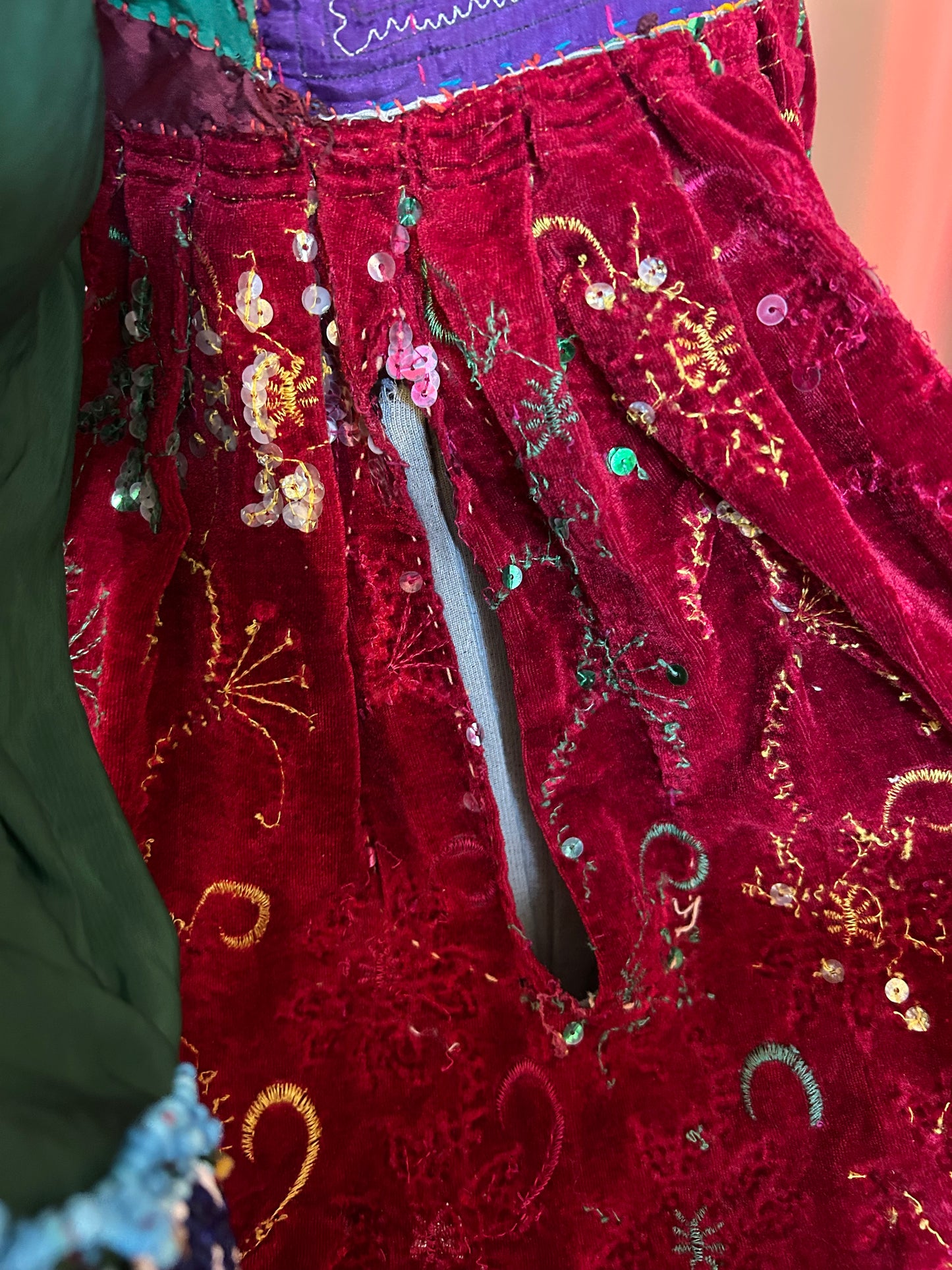 Antique Embroidered Kuchi Dress