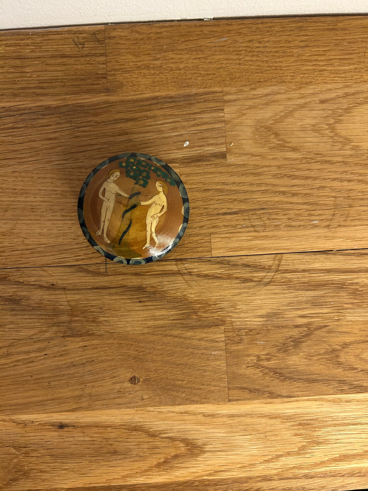 Adam And Eve Wooden Pot