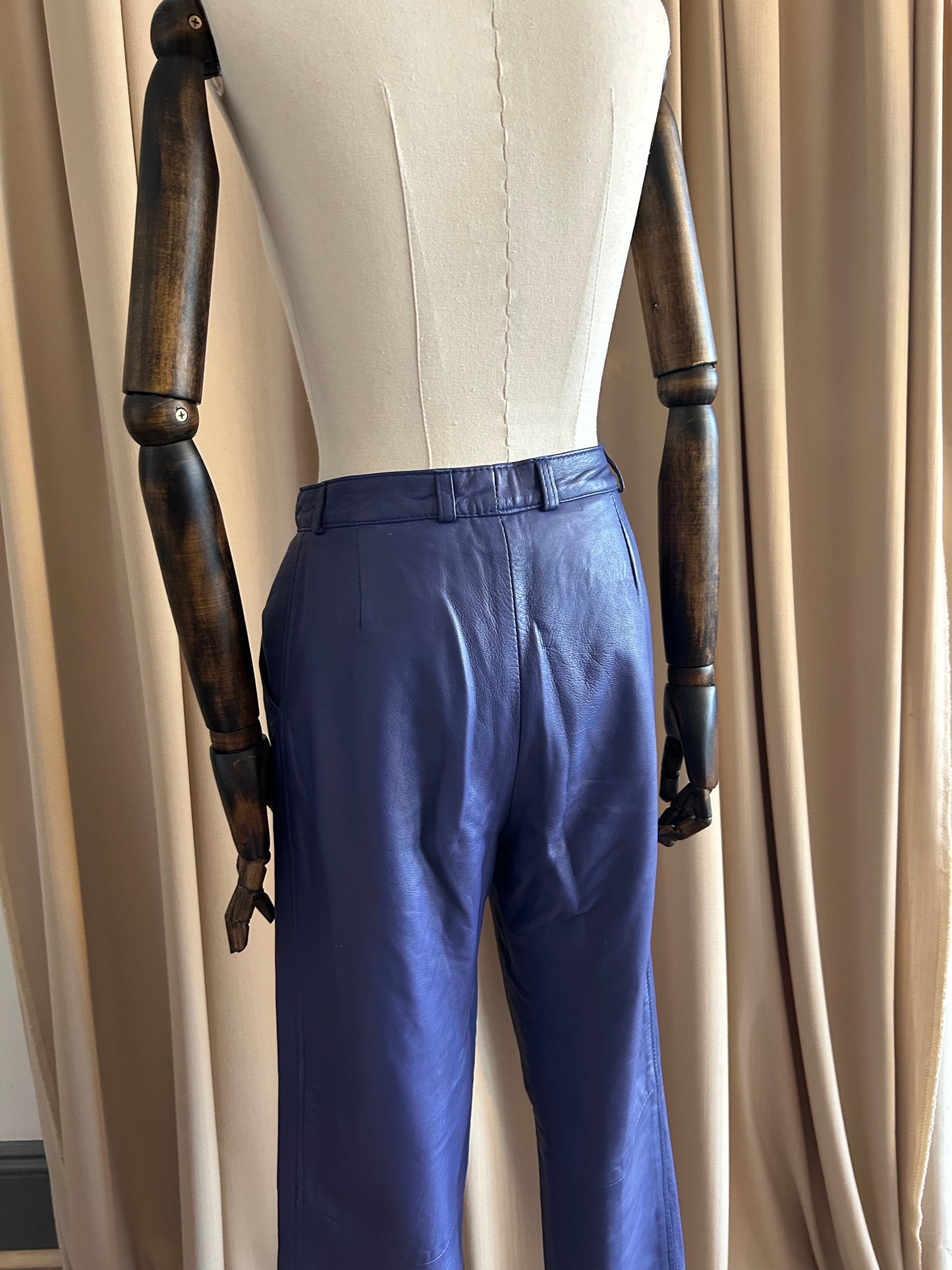 Purple Leather Trousers