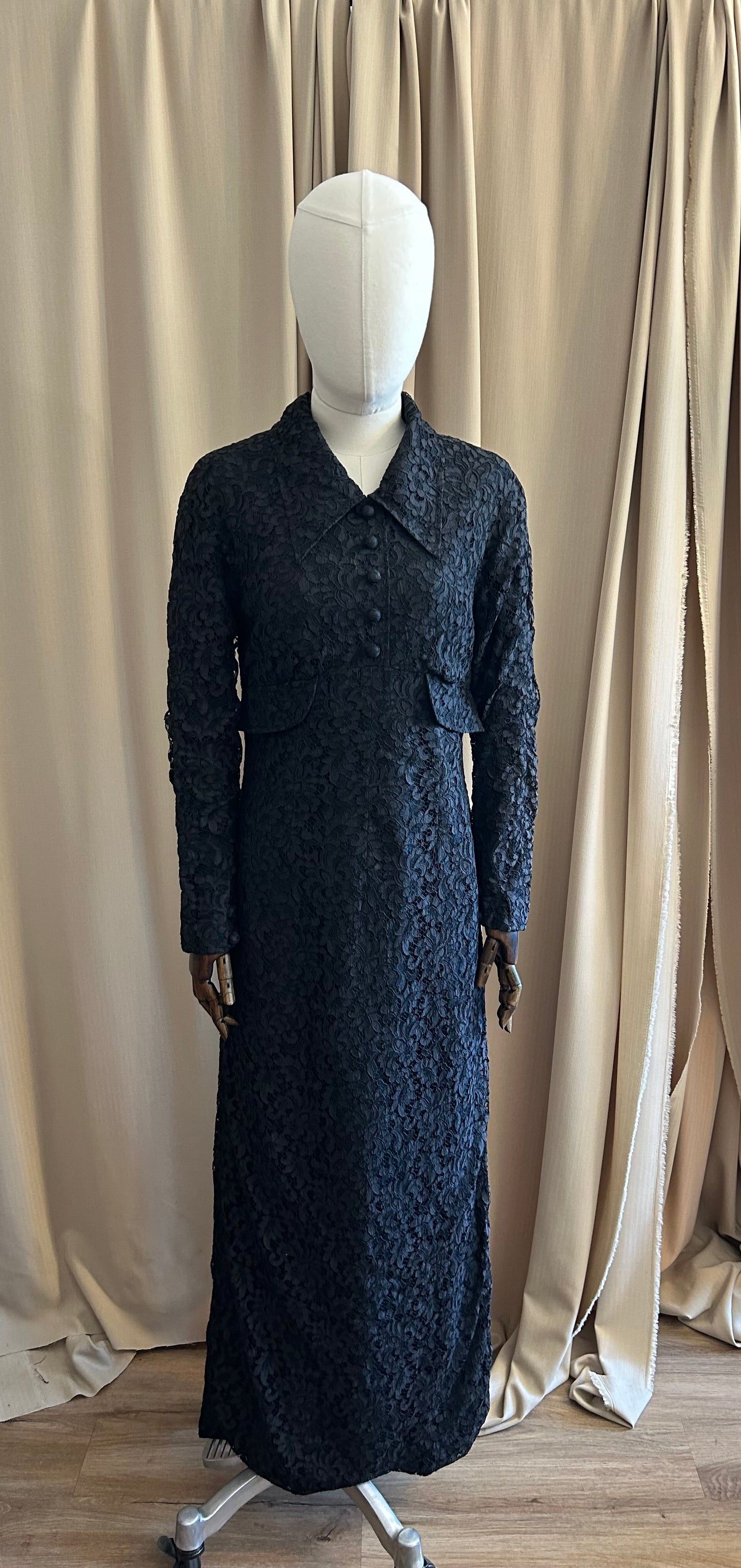Tony Armstrong Black Lace Gown