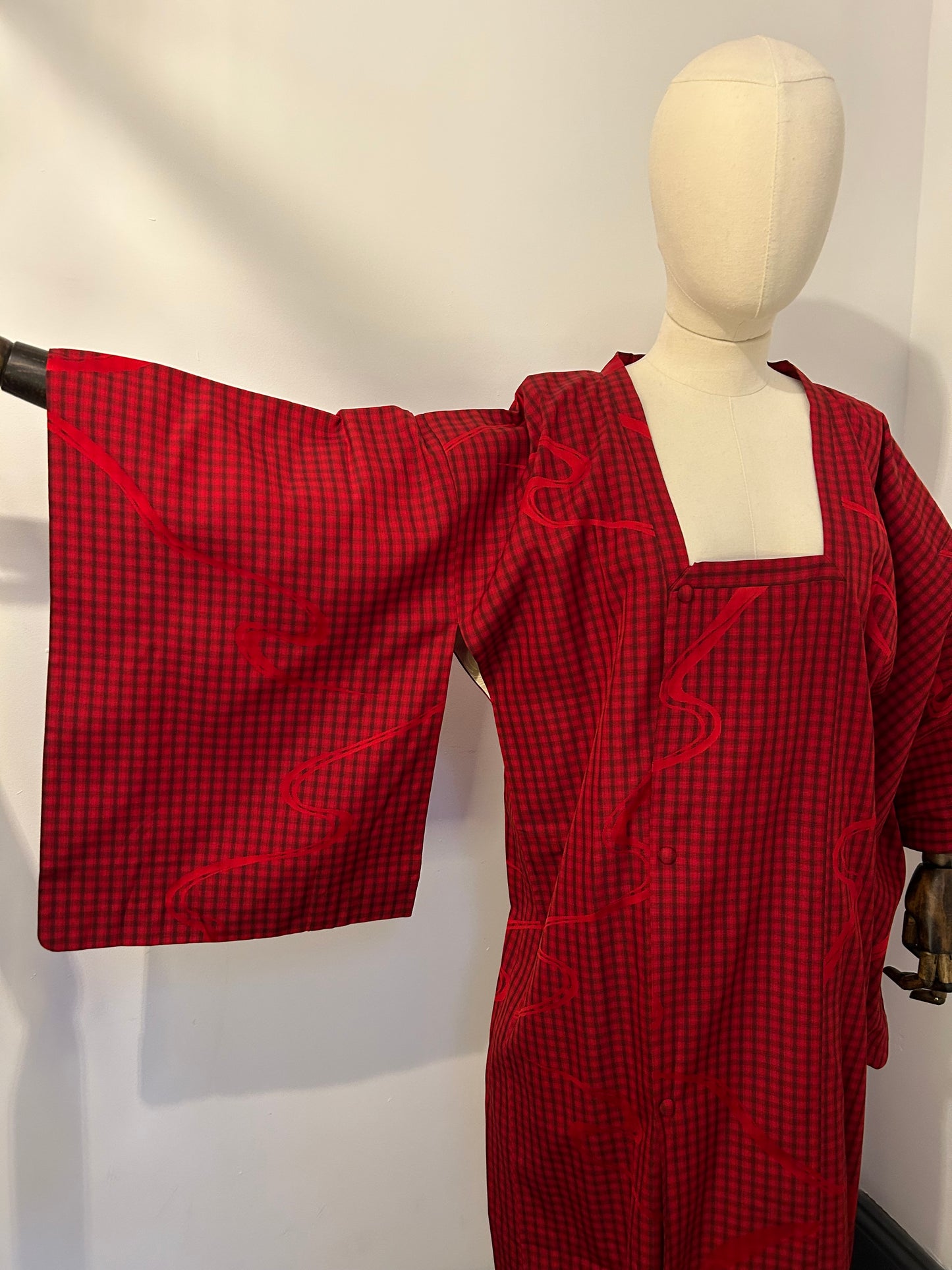 Red Checkered Kimono