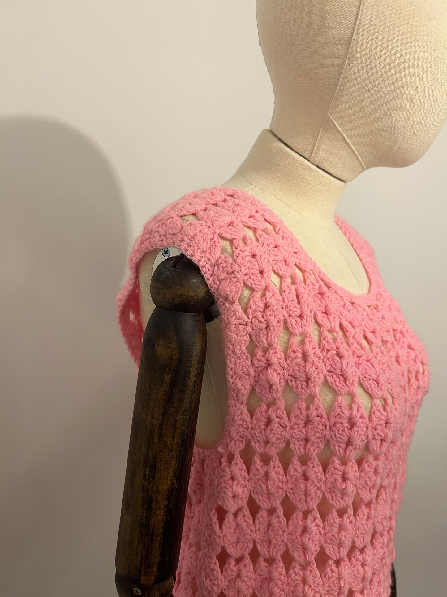 Baby Pink Crochet Tank