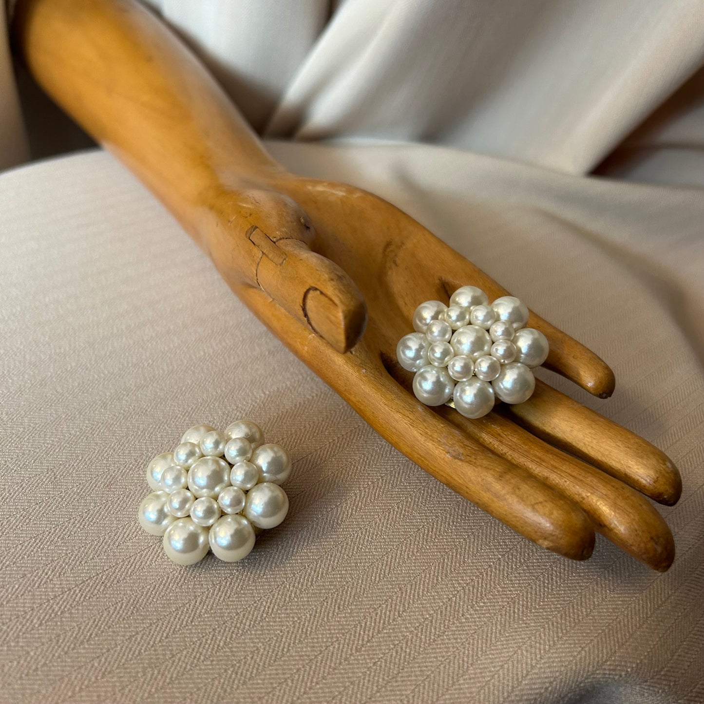 Pearl Cluster Clip Ons