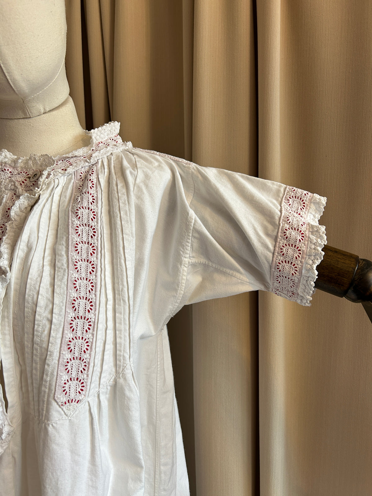 French Nightgown with Red Banding