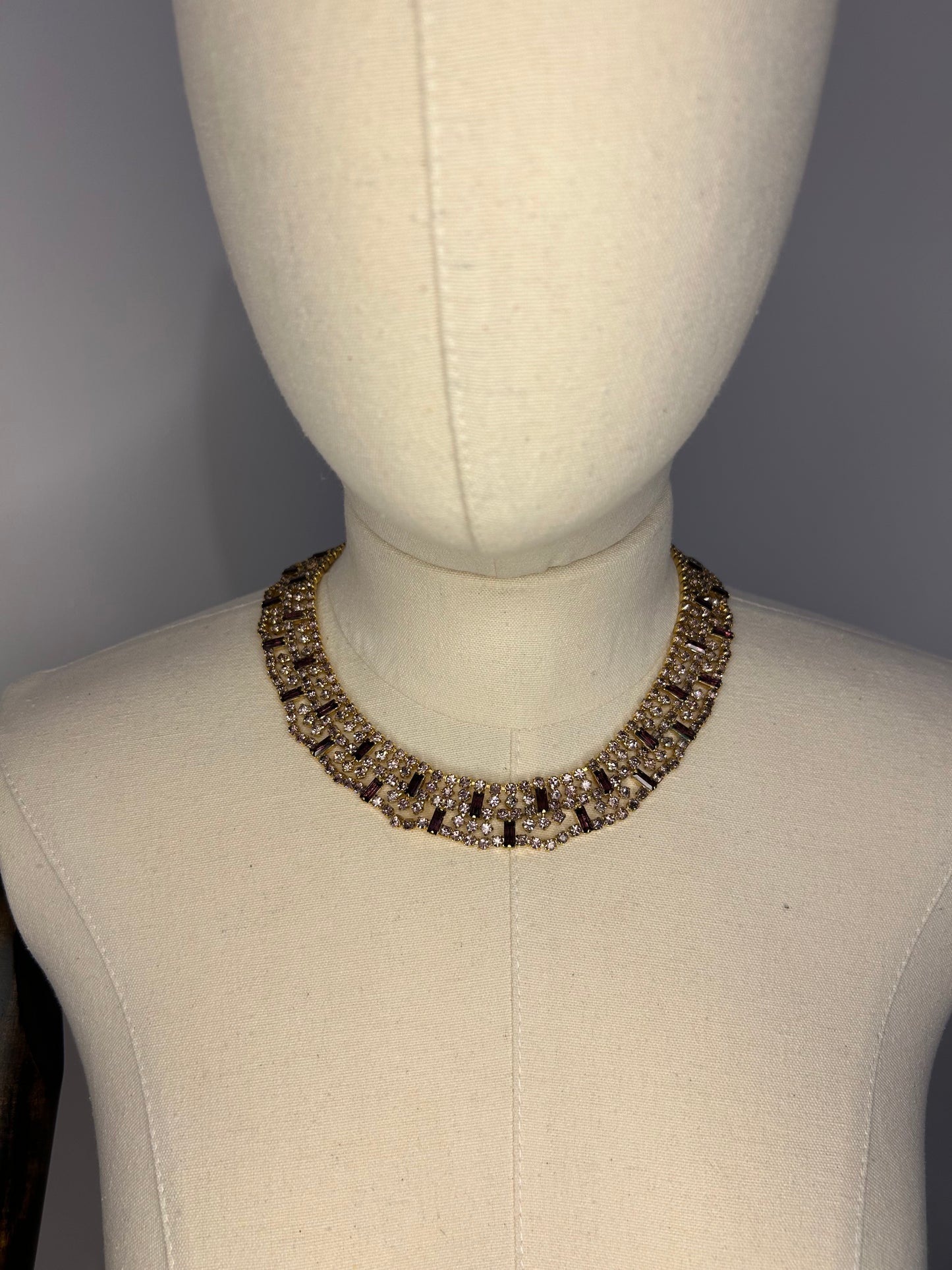 Purple Rhinestone Necklace