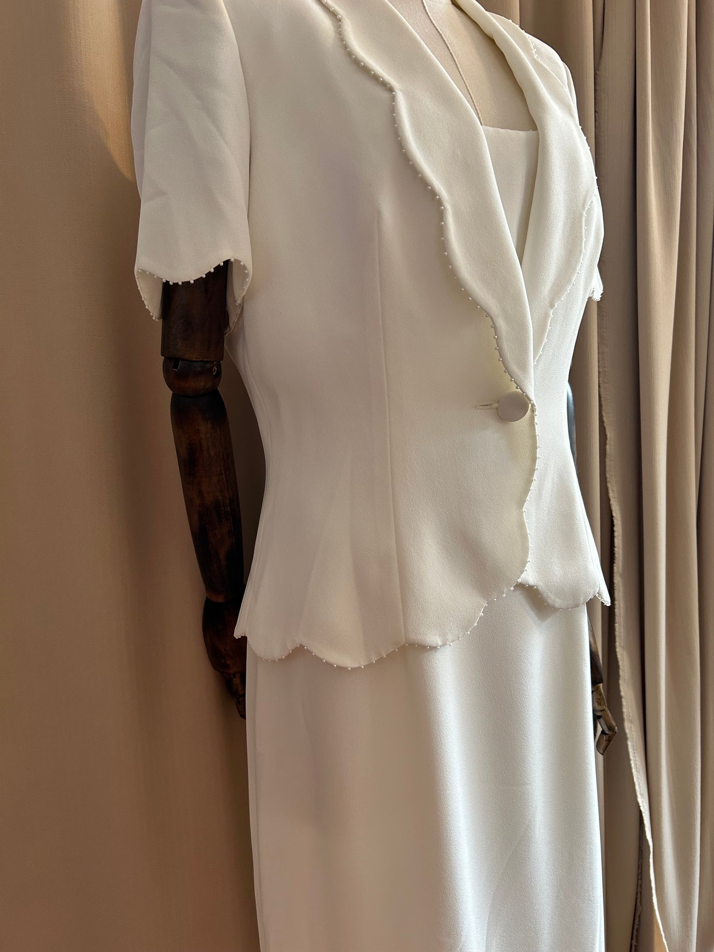 Scalloped Pearl Dress and Blazer