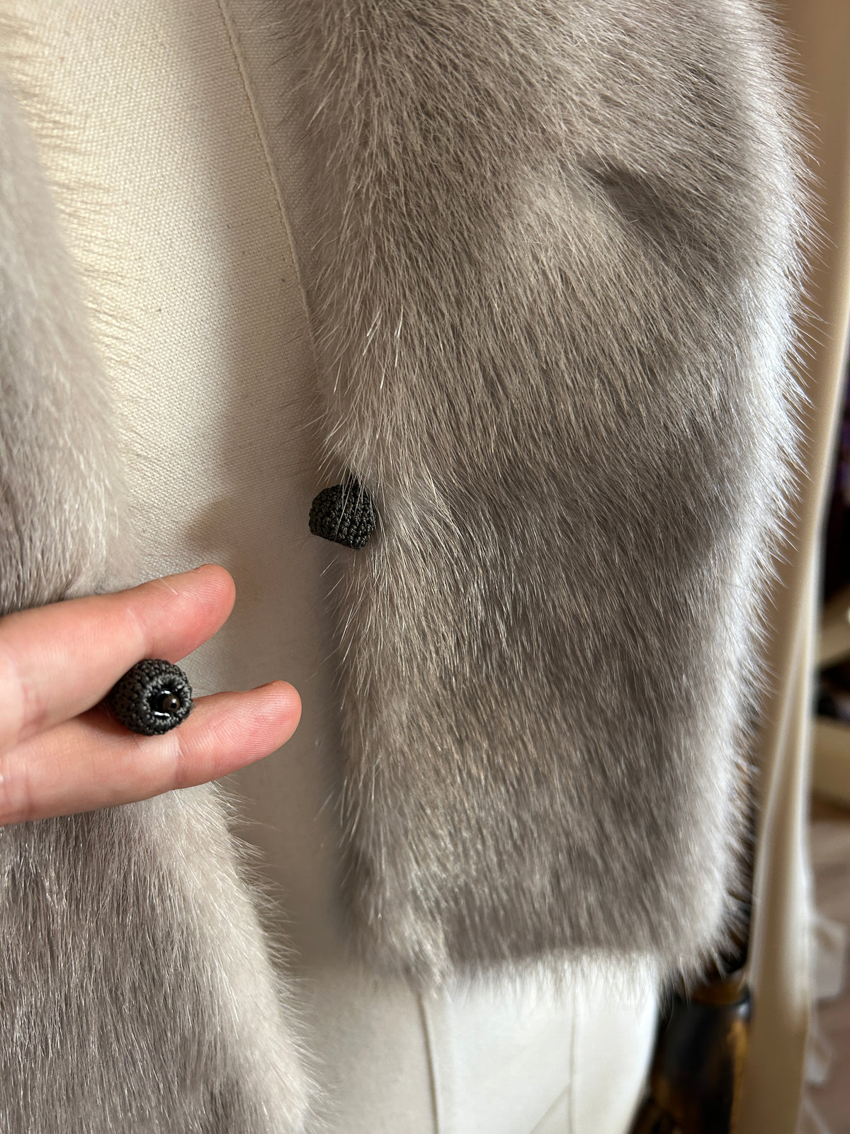 Grey Mink Collar